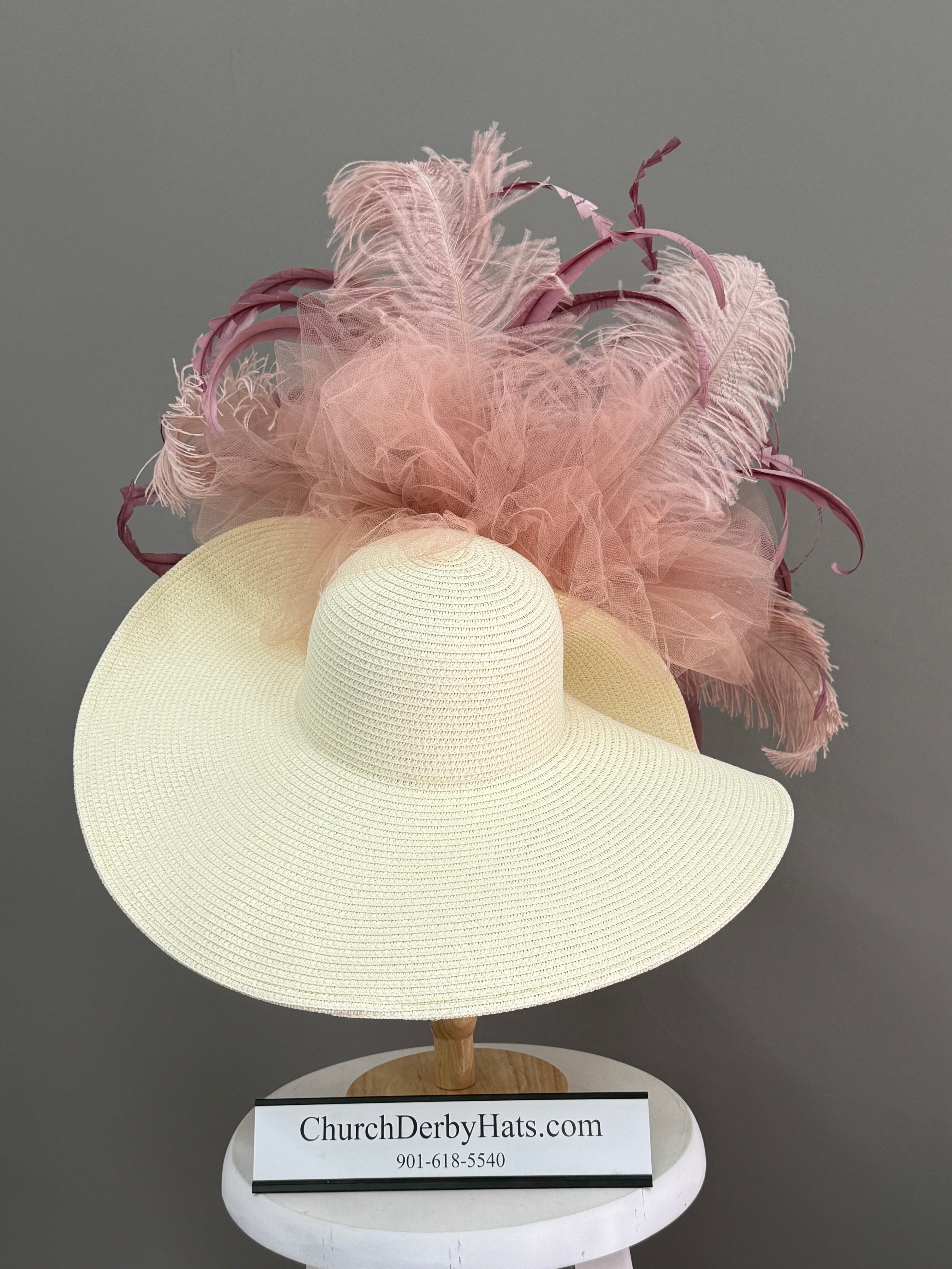 Elizabeth Blush - Kentucky Derby Hat
