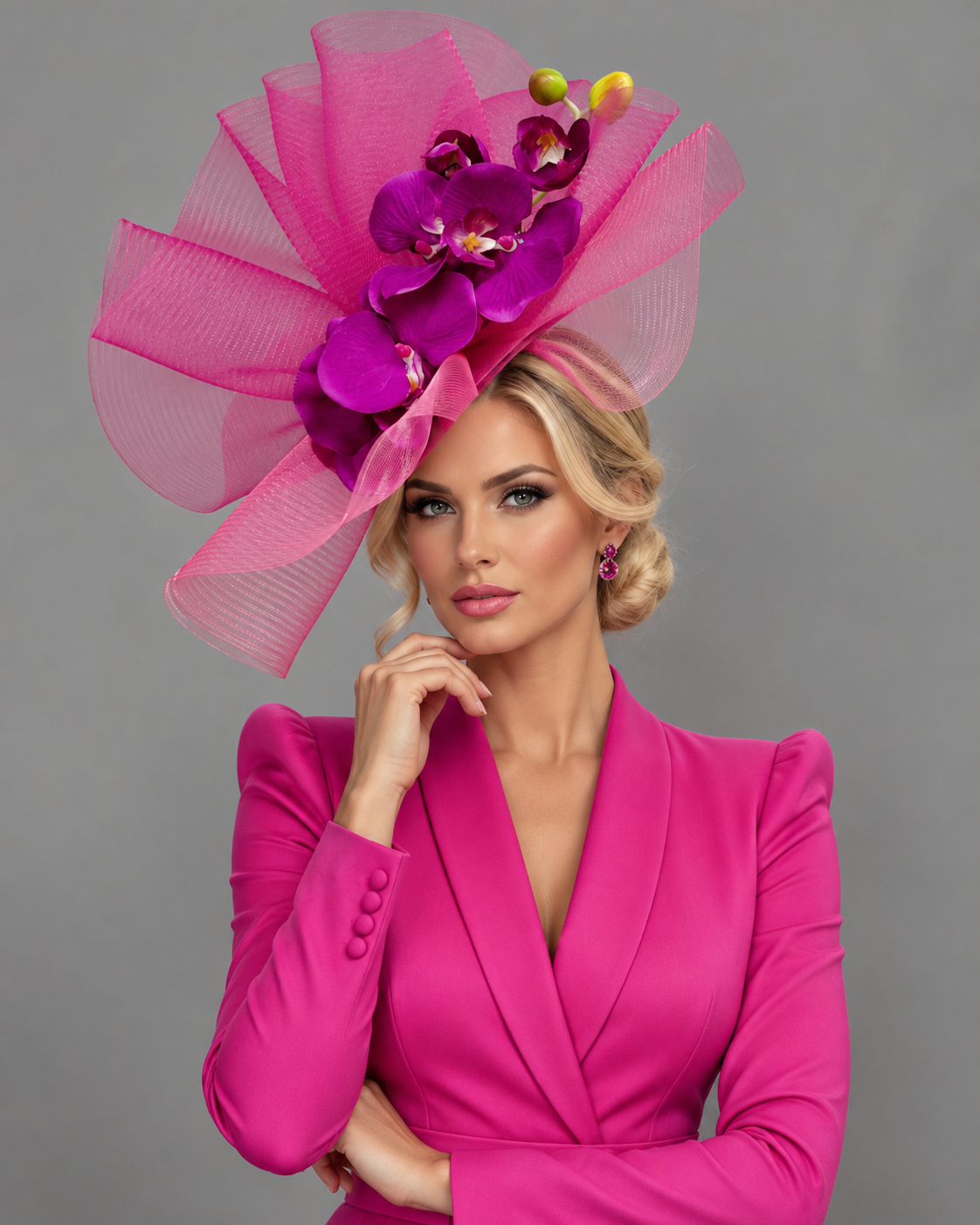 Orchid Fascinator - Kentucky Derby Hat - Church Hat