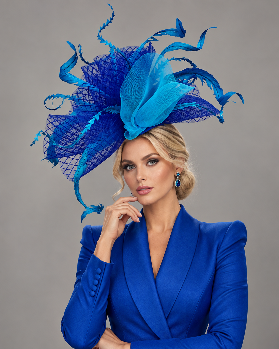 Miranda Fascinator on Headband - Kentucky Derby Hat