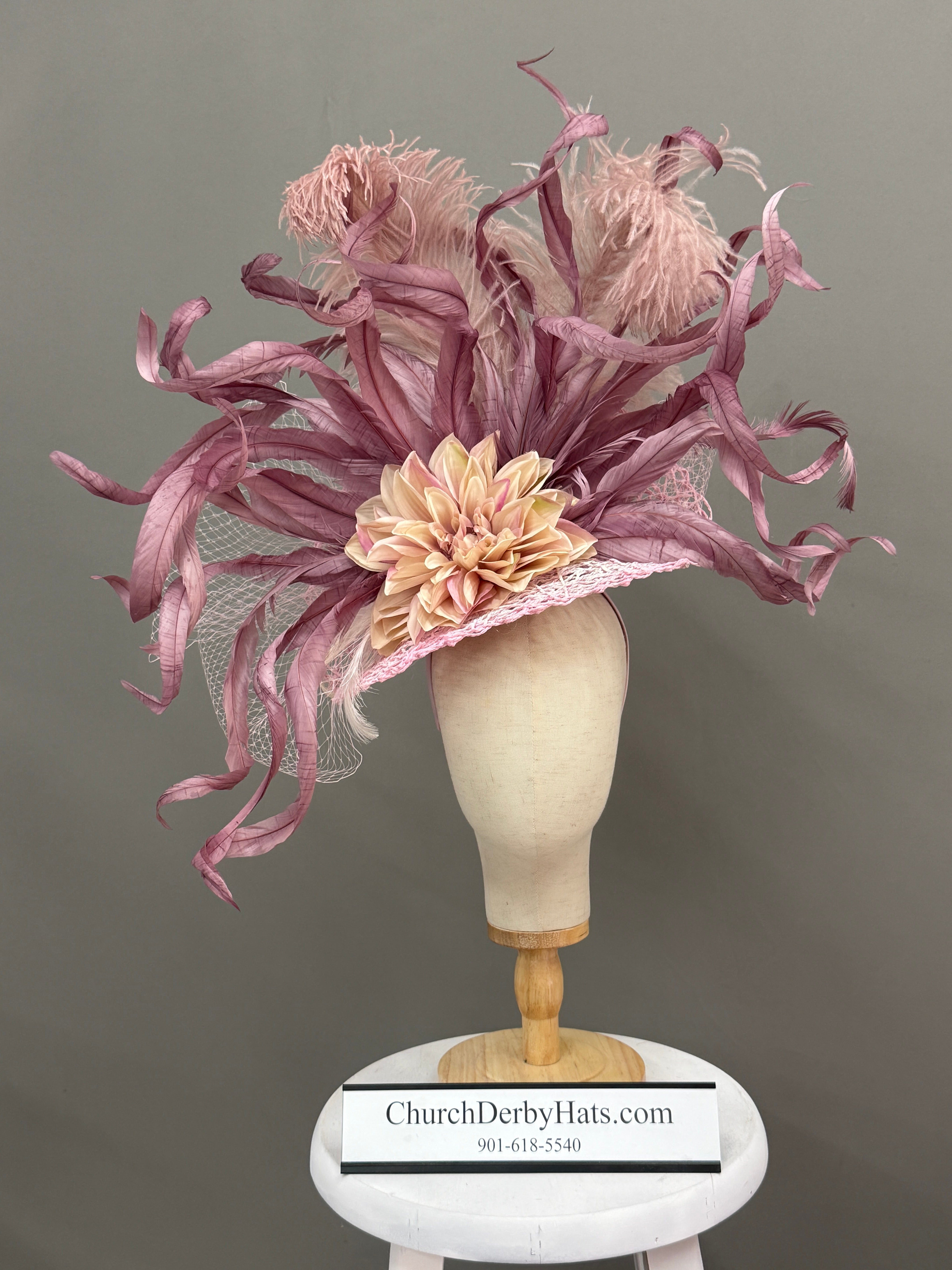 Blush Pink Fascinator - Kentucky Derby Hat