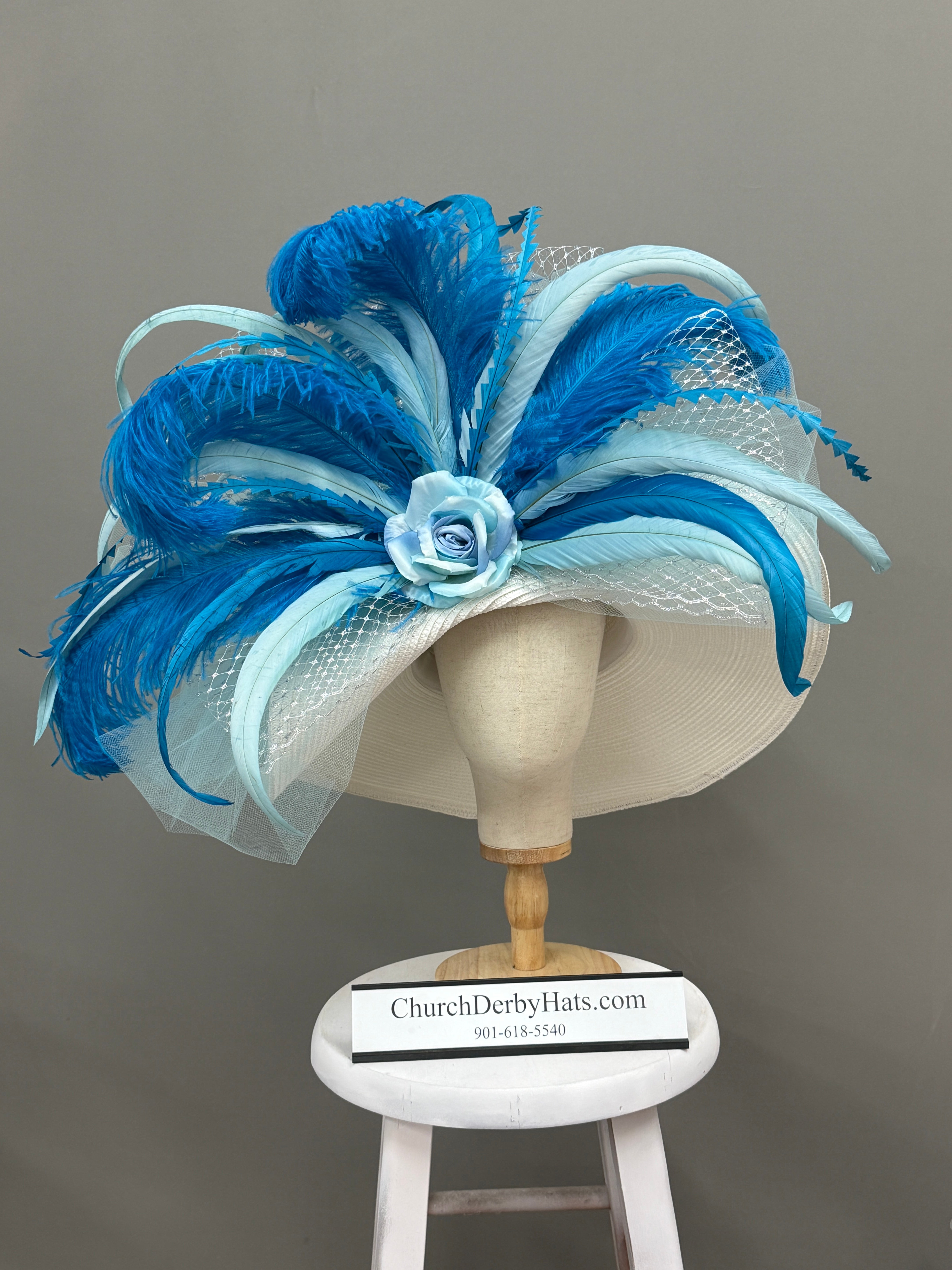 Blue Lagoon - Kentucky Derby Hat