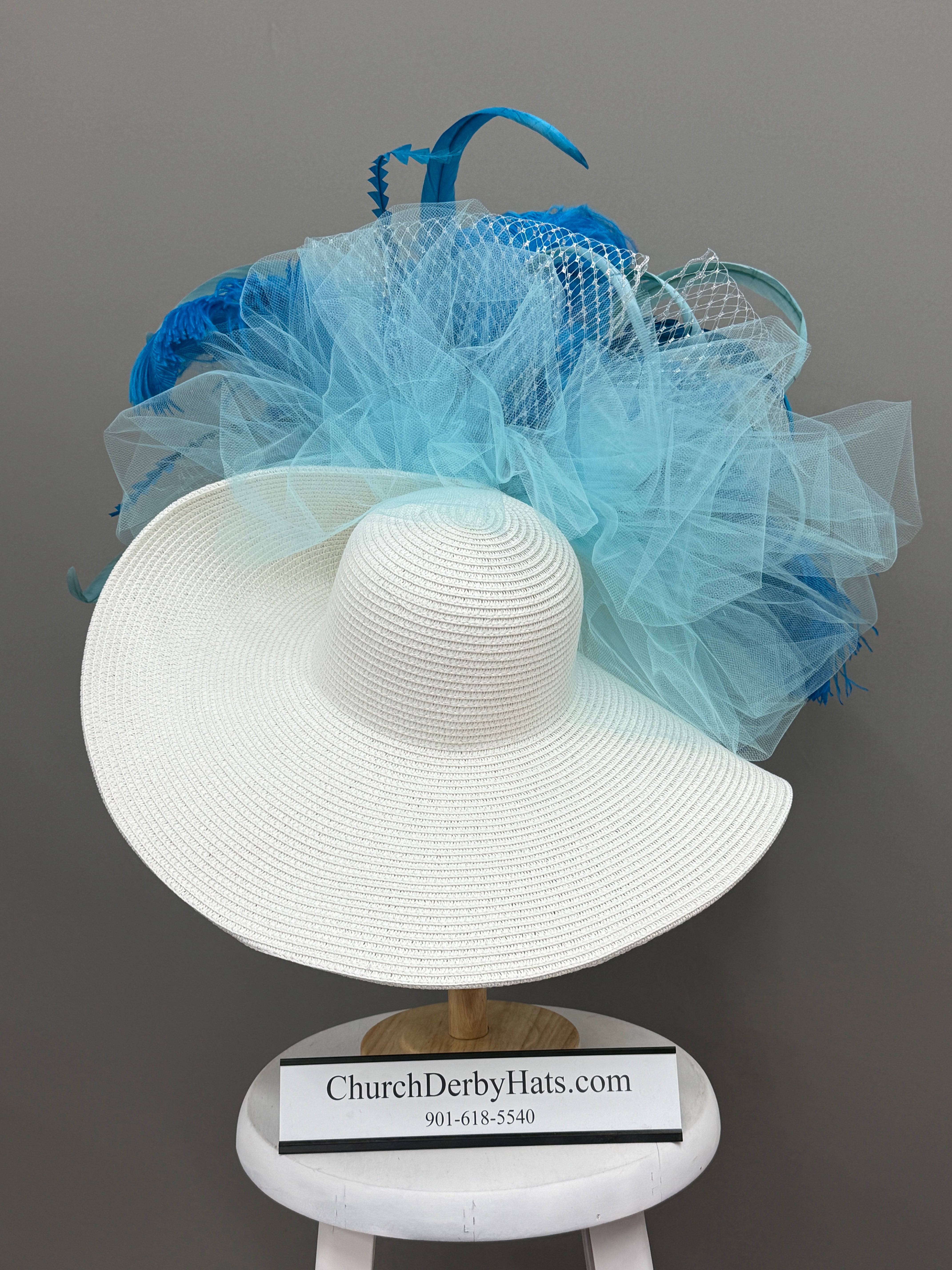 Blue Lagoon - Kentucky Derby Hat