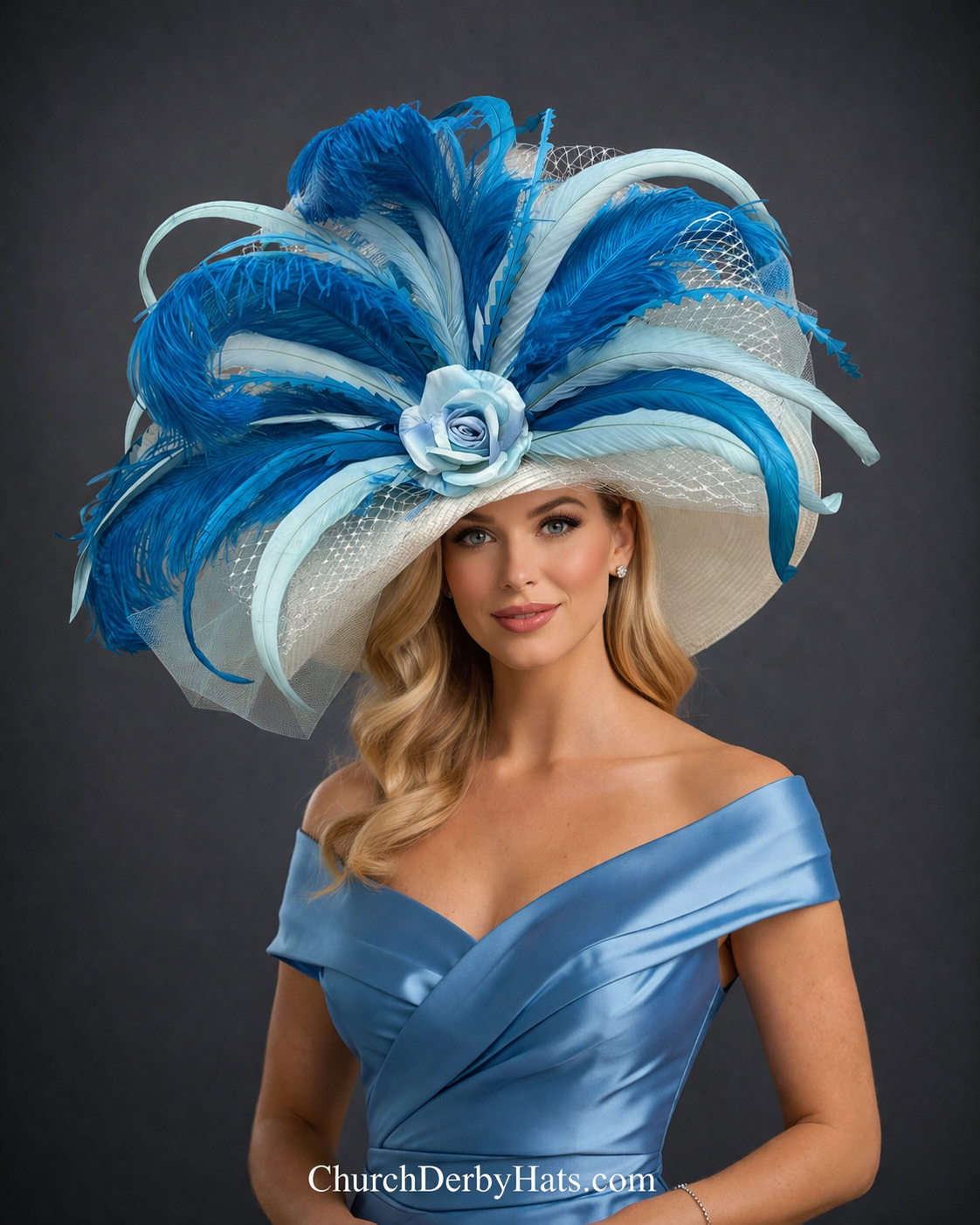 Blue Lagoon - Kentucky Derby Hat