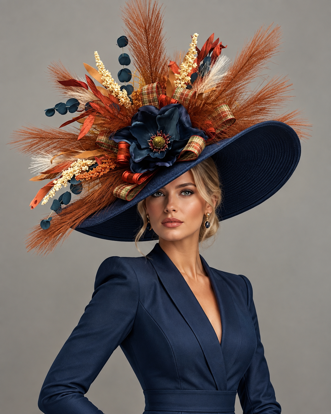 Georgia Navy - Kentucky Derby Hat - Church Hat