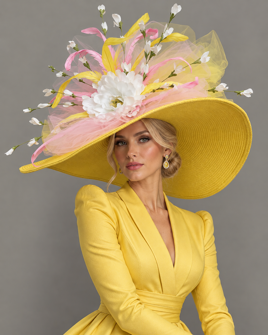 Birds and Bees - Kentucky Derby Hat - Church Hat