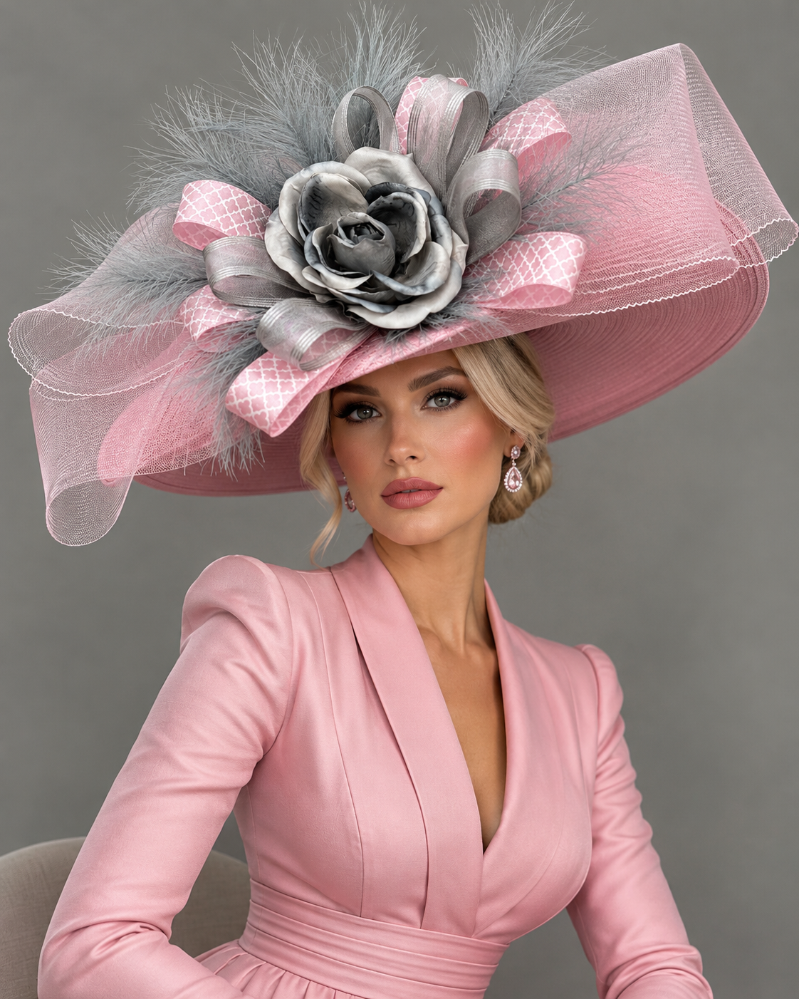 Heather Pink - Kentucky Derby Hat