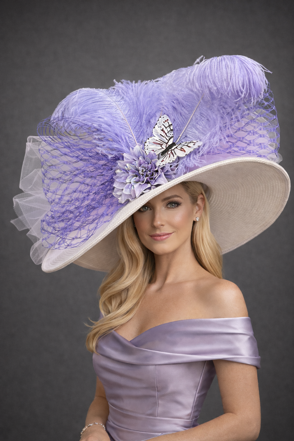 Purple Butterfly- Kentucky Derby Hat