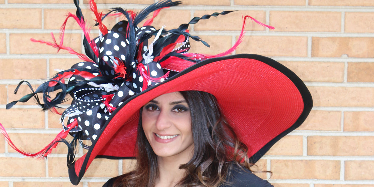 Shop Hat Eliza. Black and White Ostrich Hat. Black and White Kentucky Derby  Hat. — Vivian Blooms Millinery