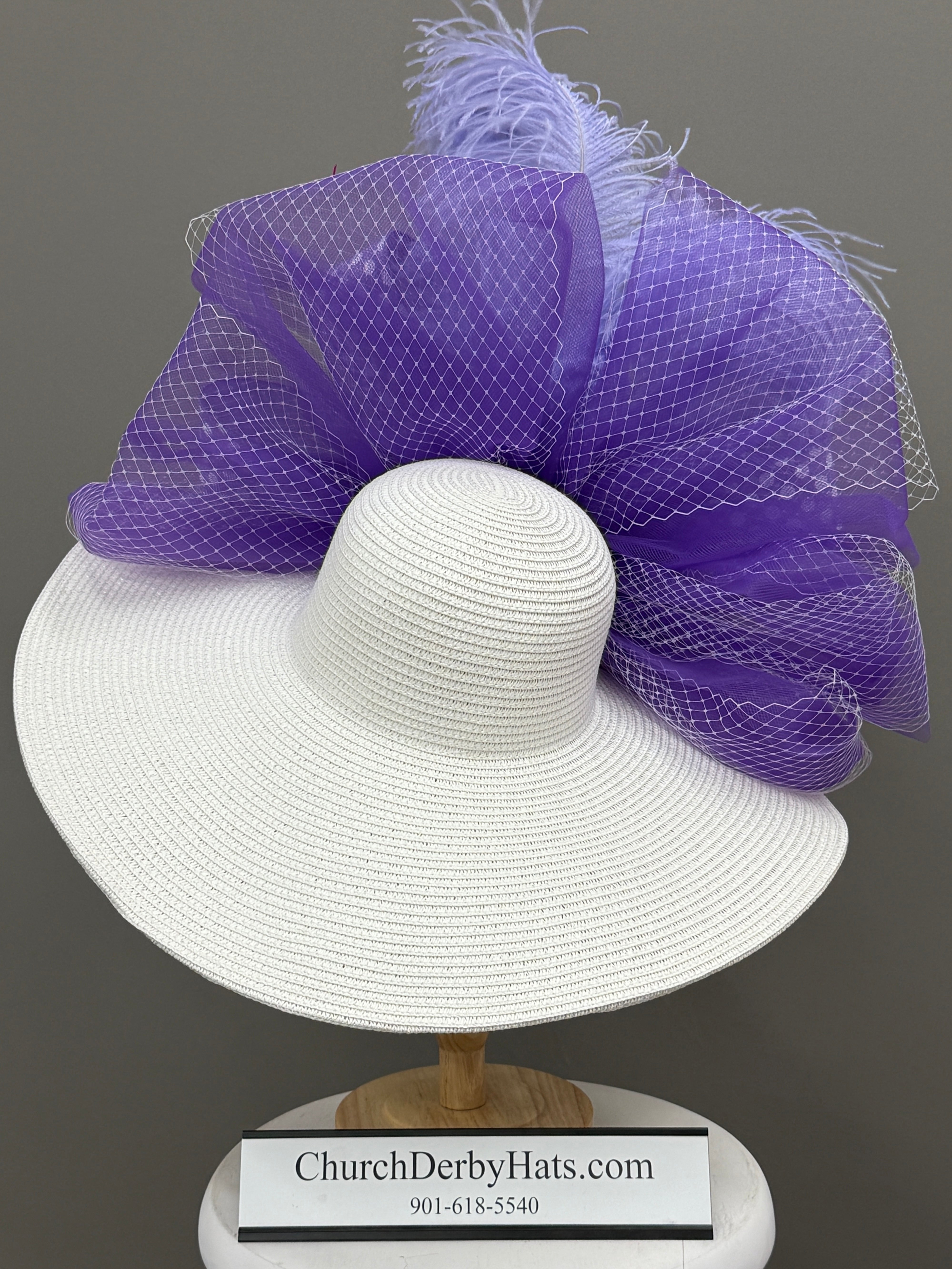 Lora Purple - Kentucky Derby Hat