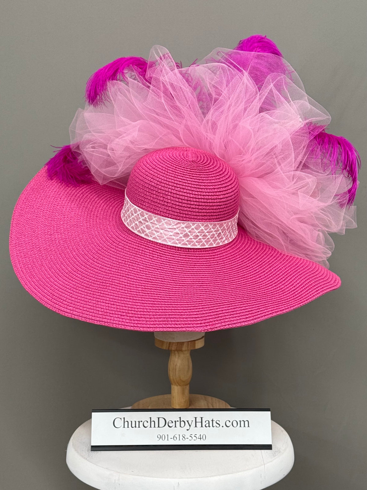 Miranda Pink - Kentucky Derby Hat - Church Hat