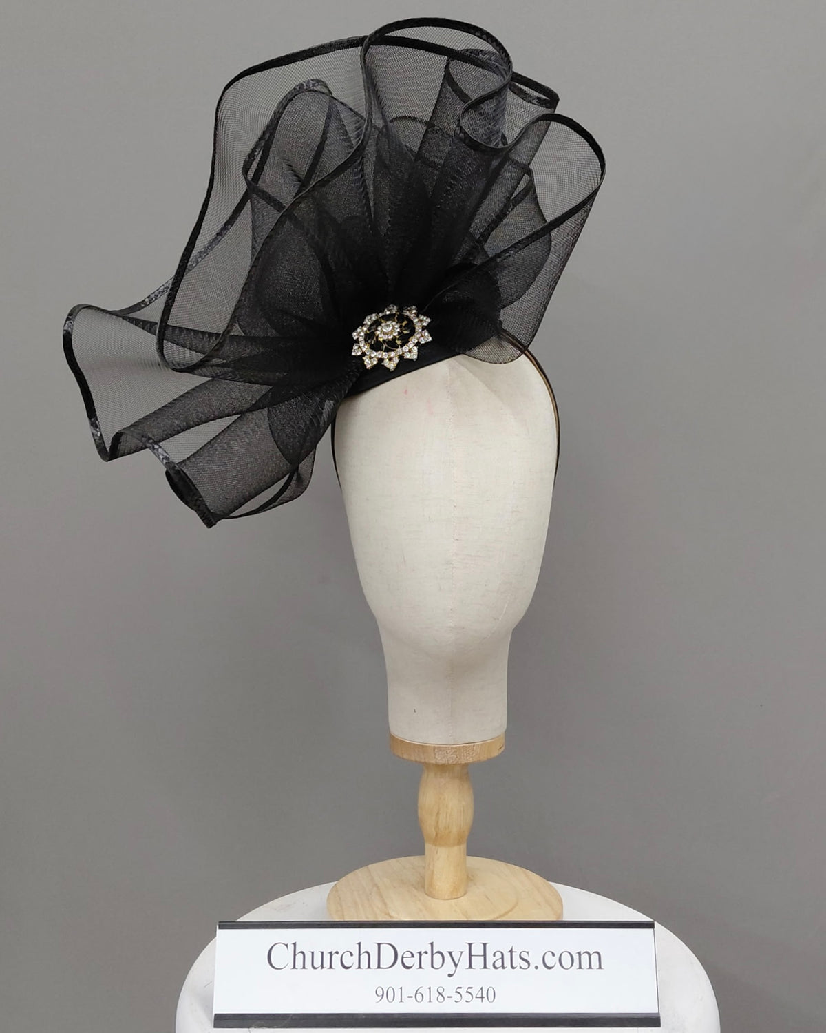 Vogue Black Fascinator on Headband