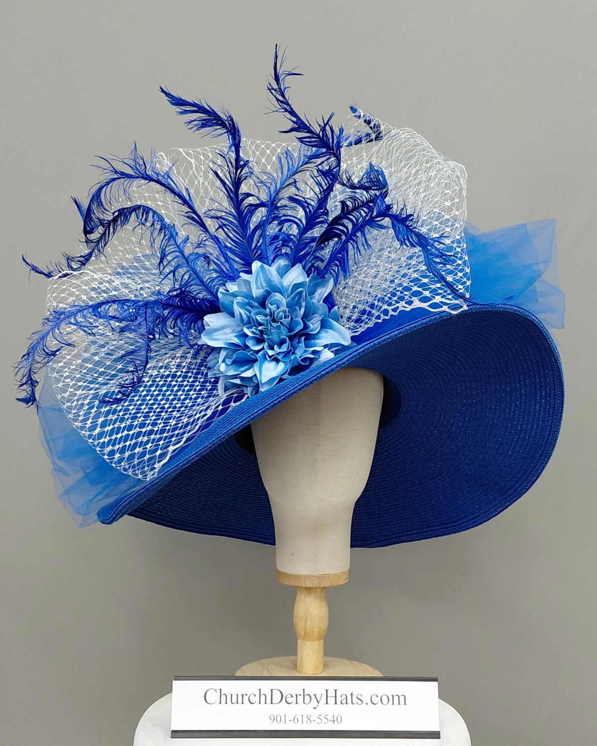 Oxford Blue - Kentucky Derby Hat
