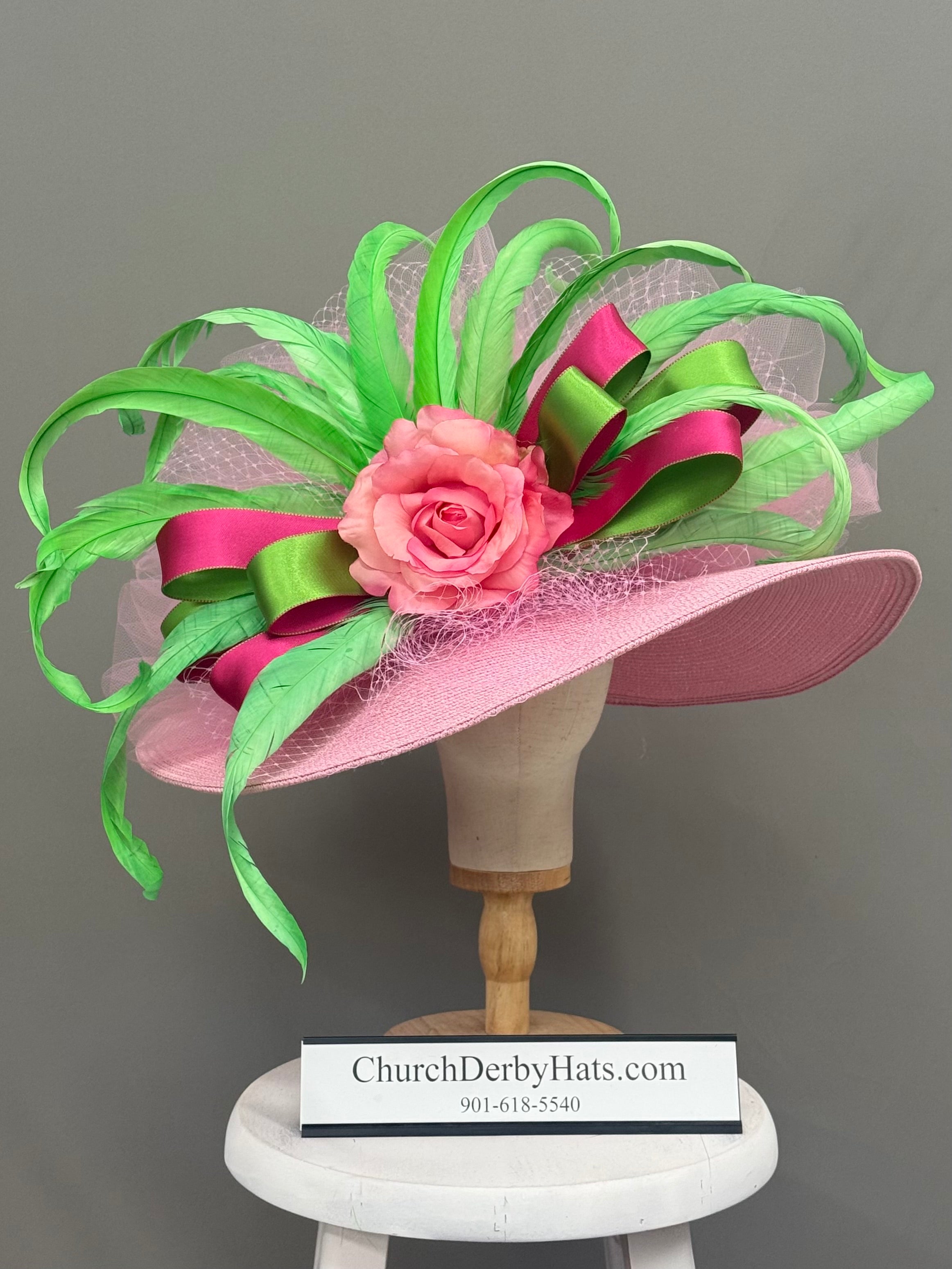 Pink Rosset - Kentucky Derby Hat