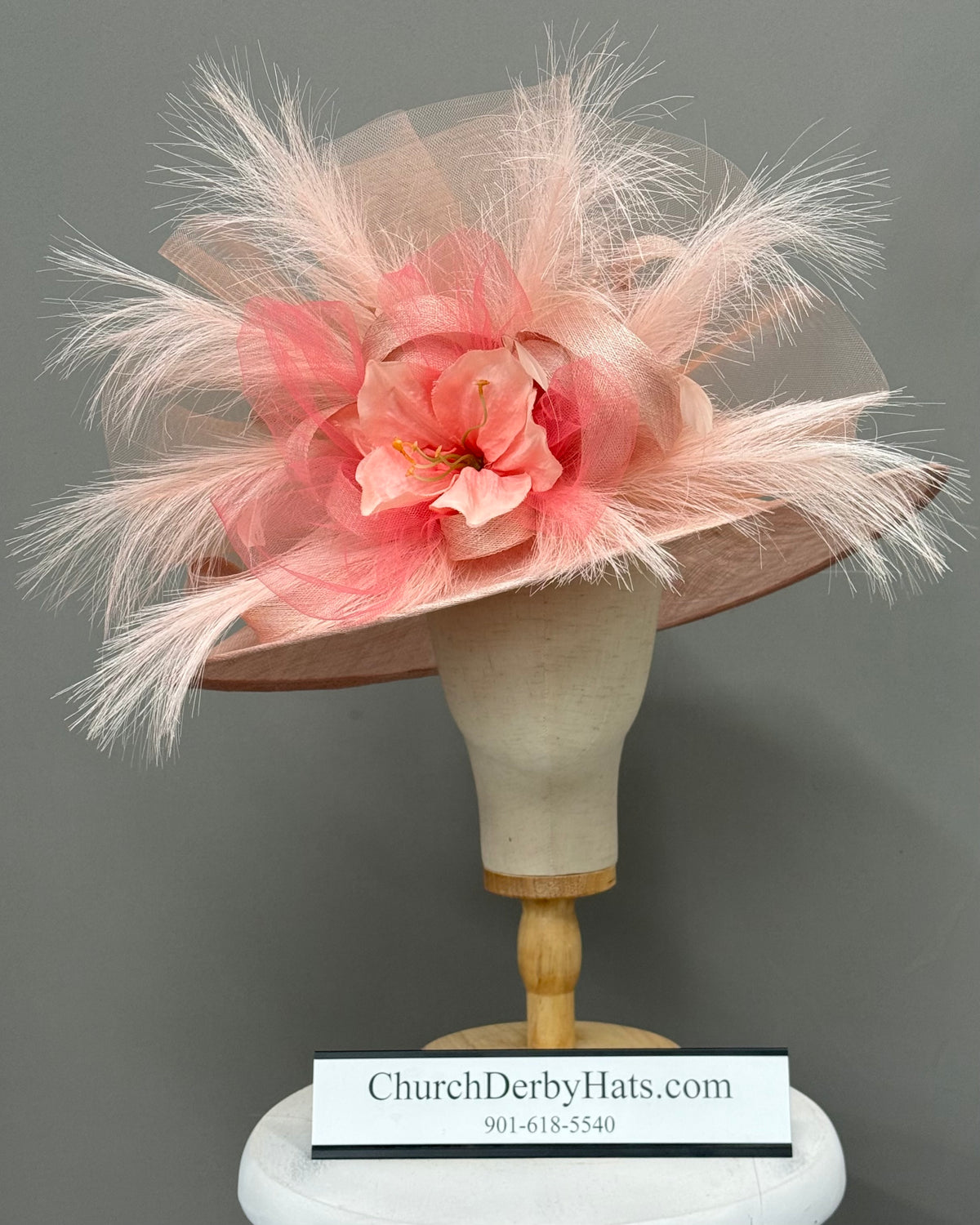 Princess Peach - Sinamay Kentucky Derby Hat