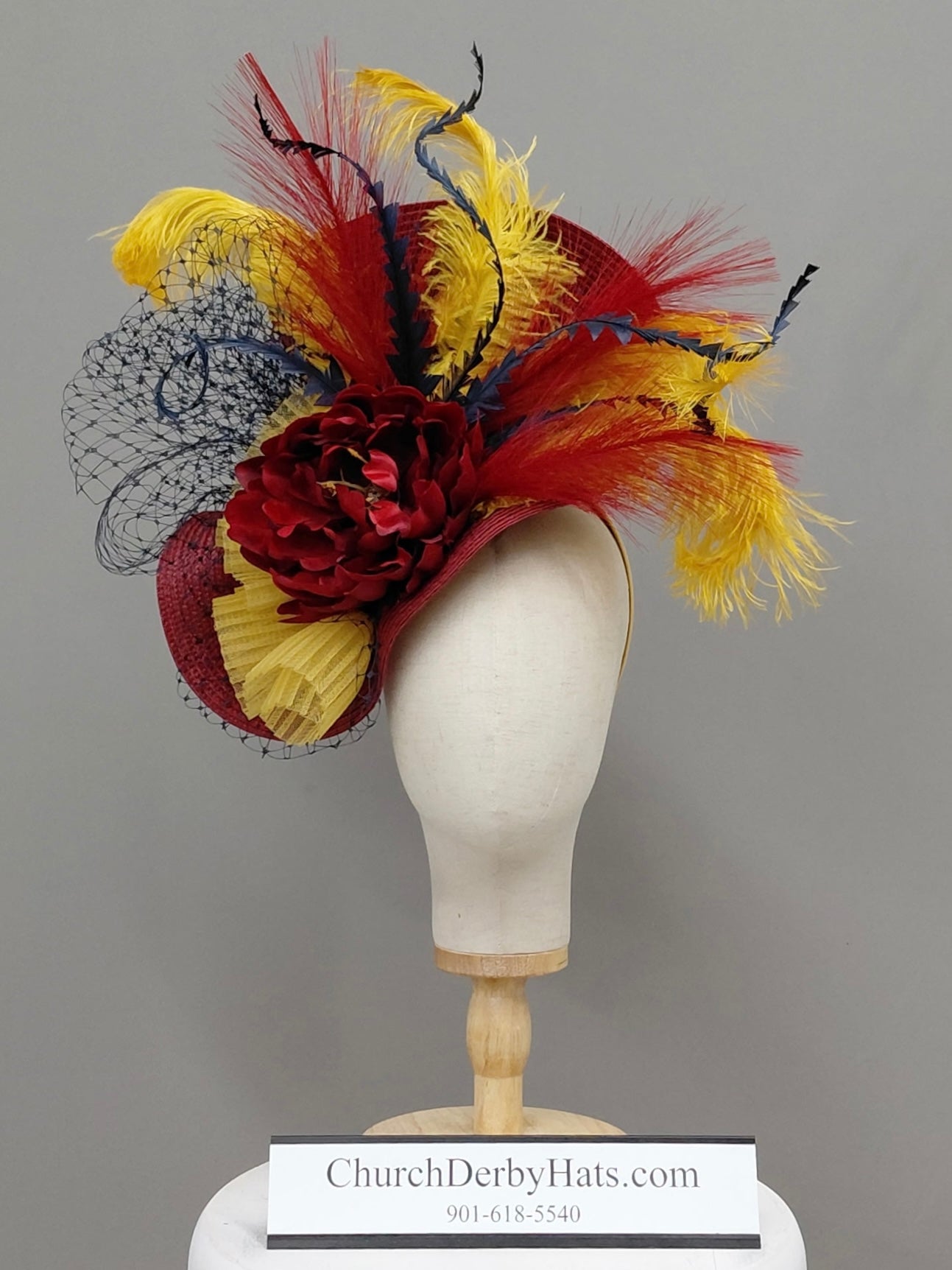 Joy Fascinator on Headband - Kentucky Derby Hat - Church Hat