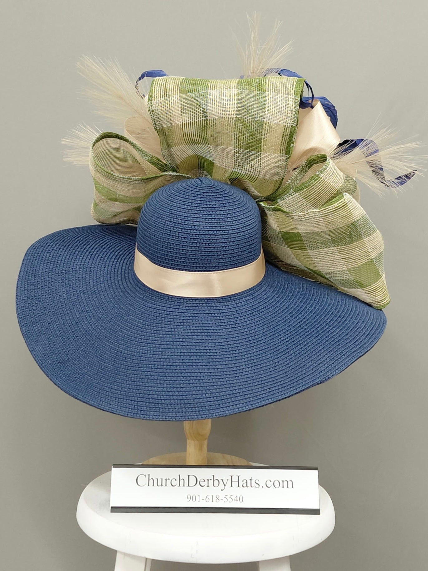 Jerra Navy Blue - Kentucky Derby Hat - Church Hat