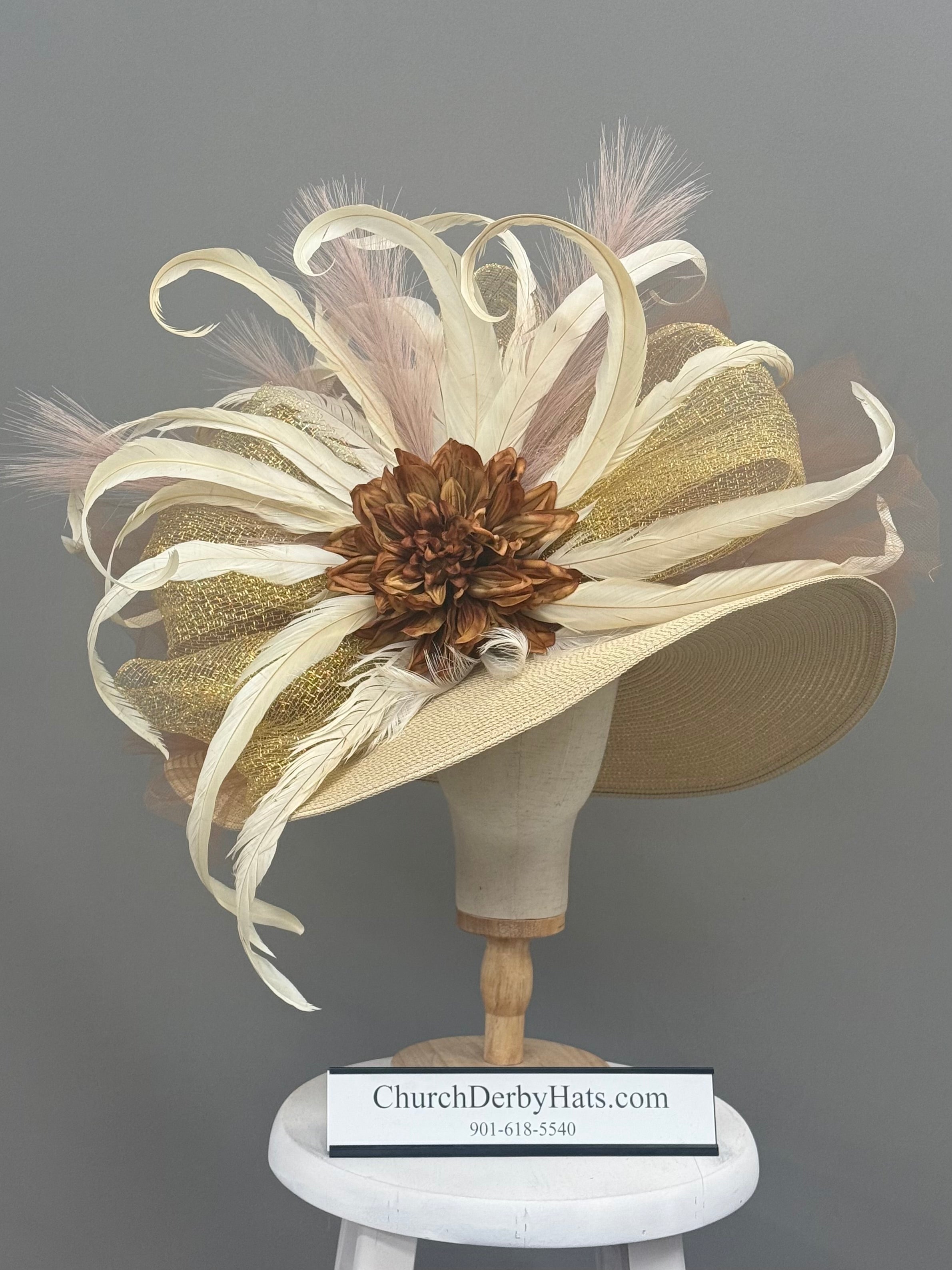 Golden Ivory - Church Derby Hat