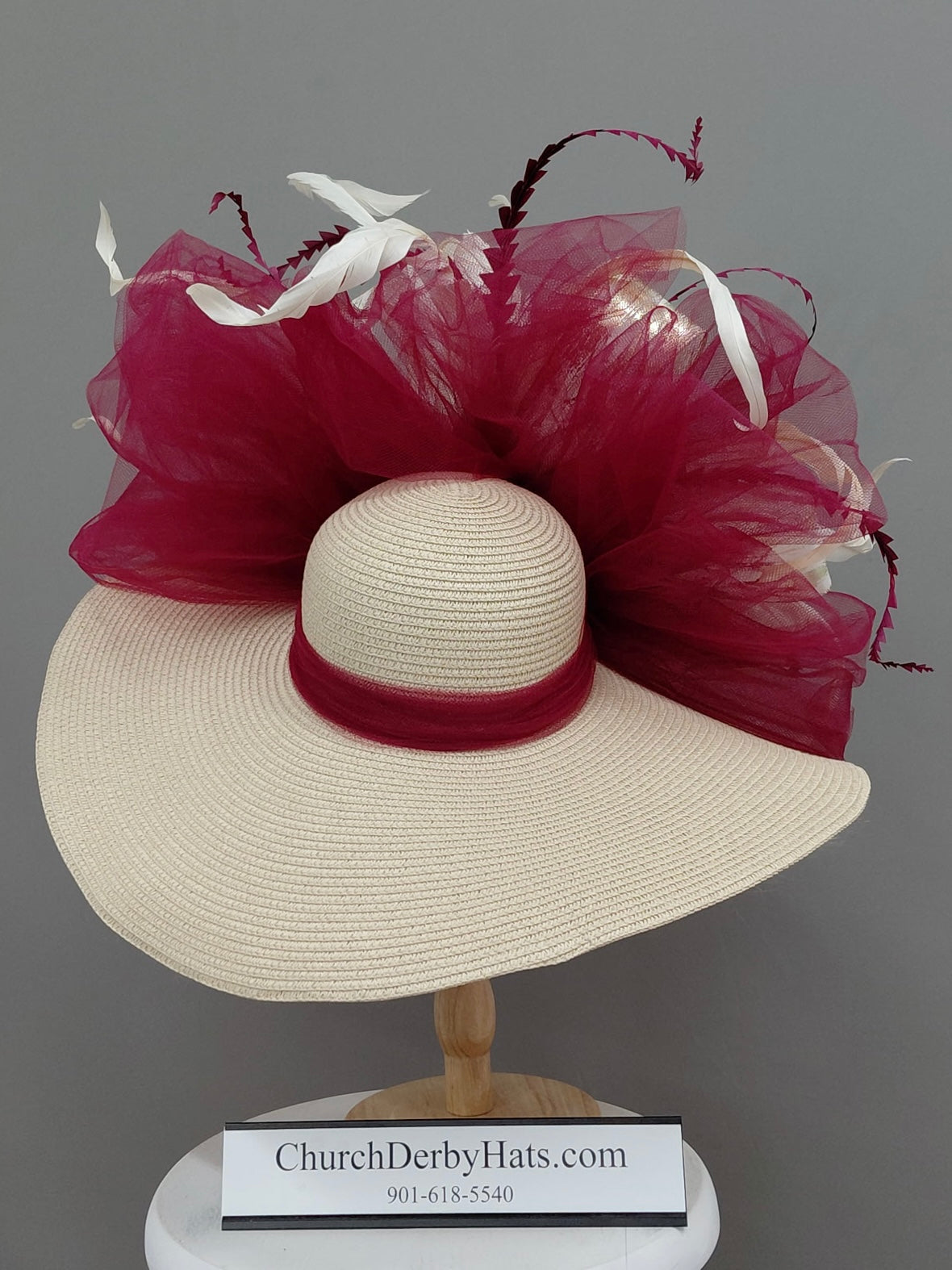 Ruby - Kentucky Derby Hat - Church Hat