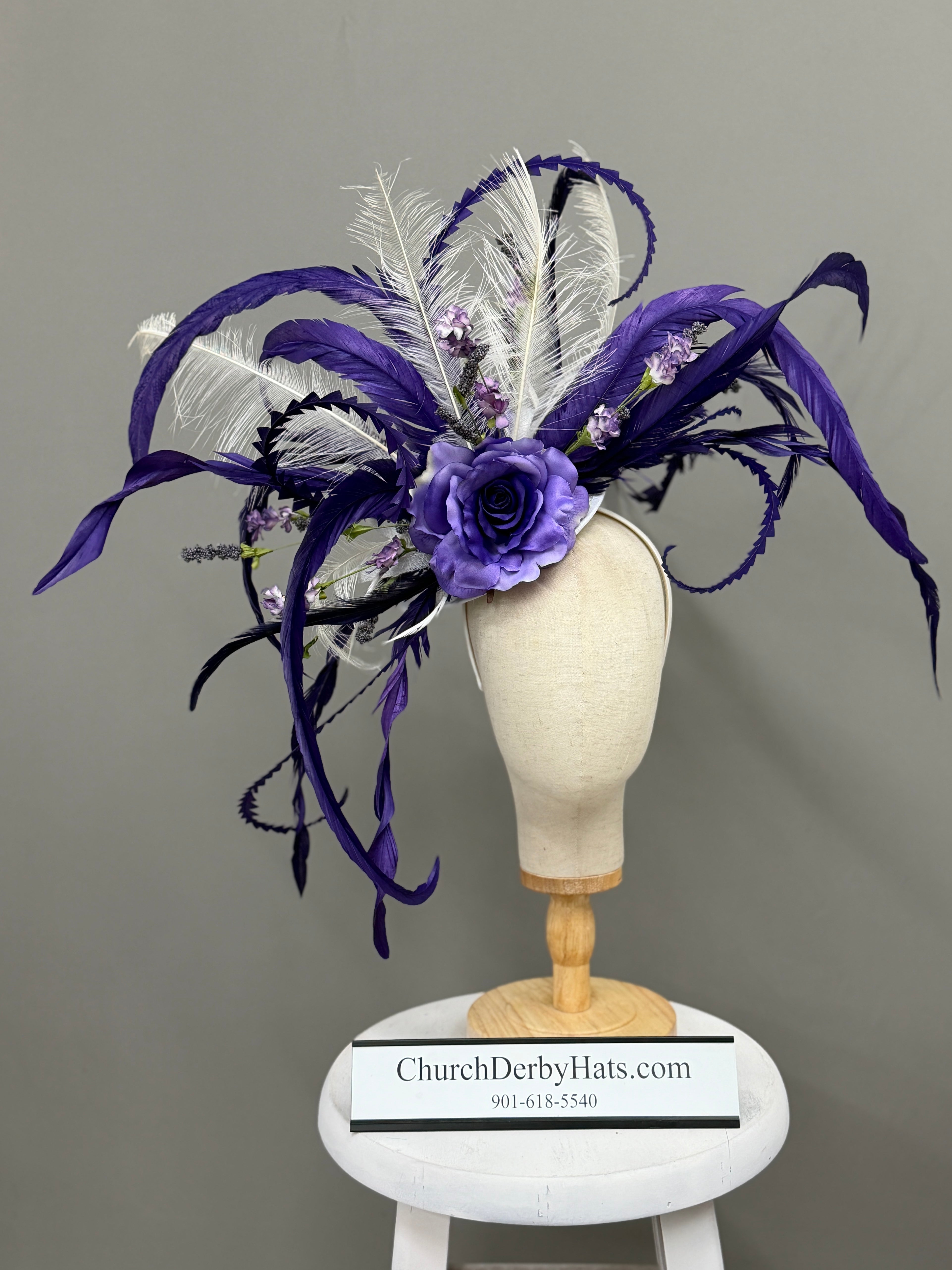 Lords and Ladies by Vance - Stunning Fascinator on Headband - Kentucky Derby Hat - Church Hat