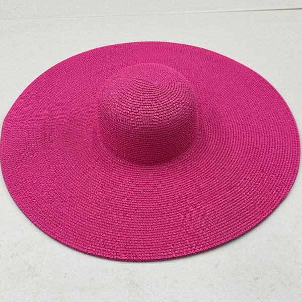 Paper Straw Hat Body Fuchsia Pink