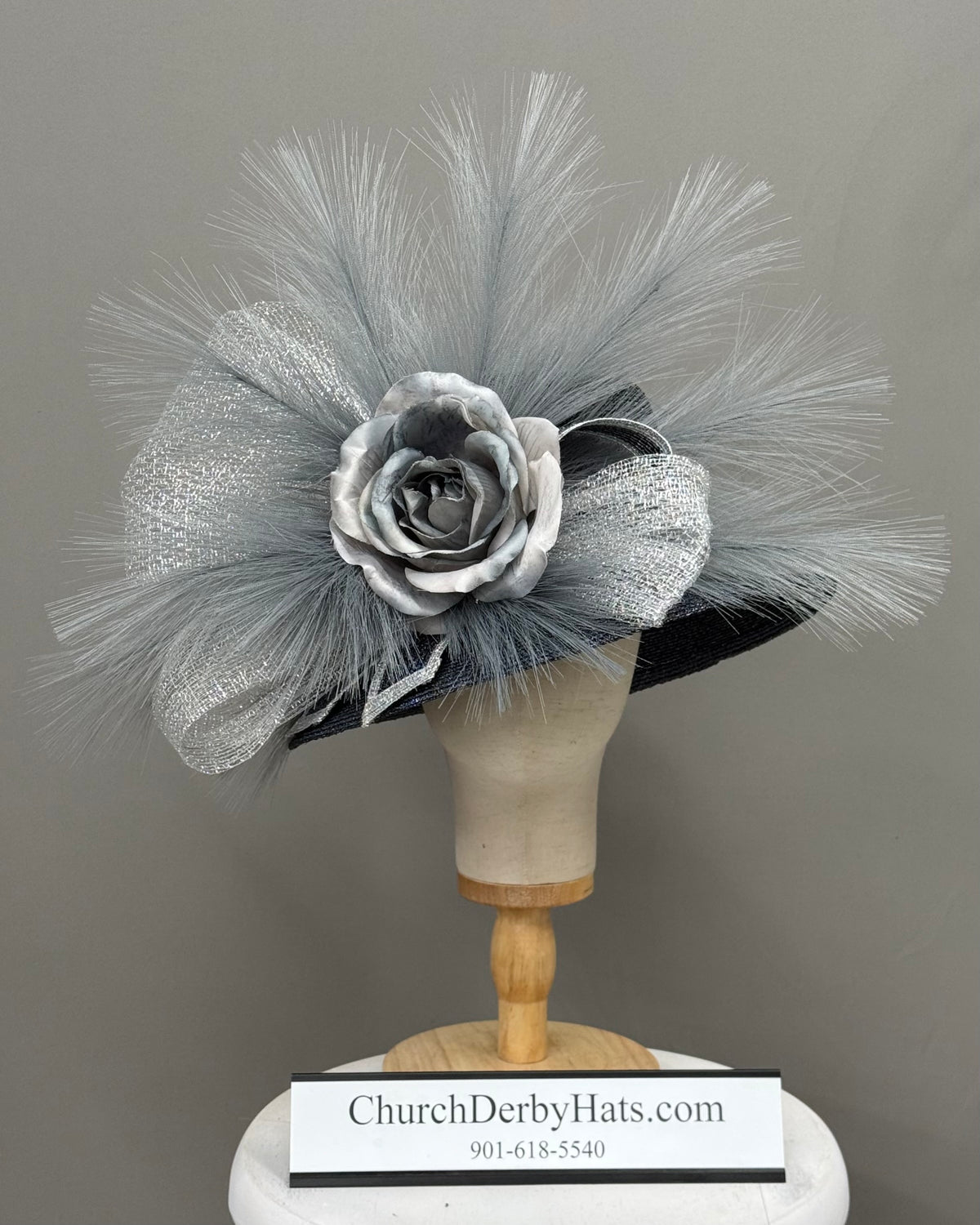 Catalyst - Navy Blue Silver Gray - Kentucky Derby Hat