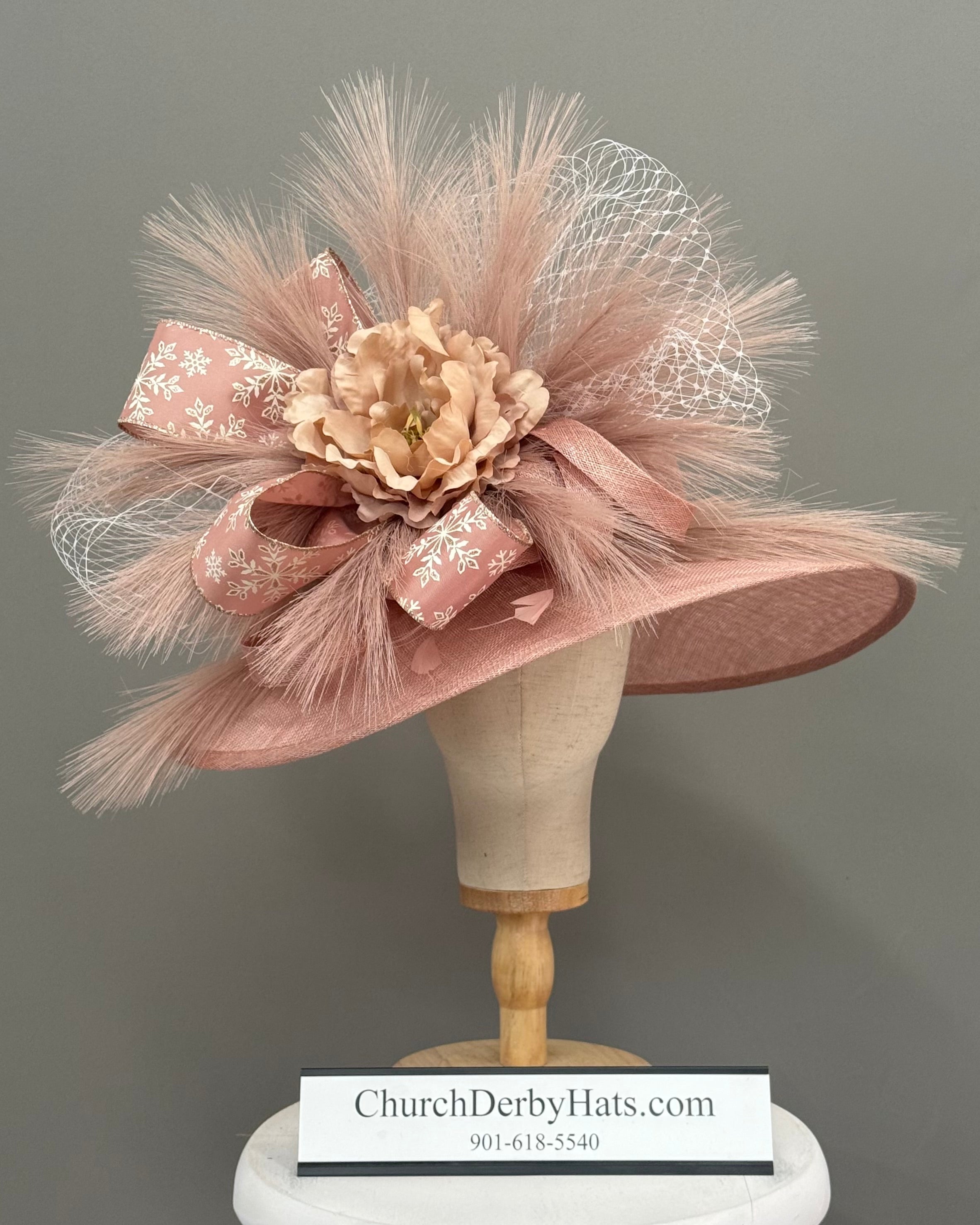 Blush Pink - Kentucky Derby Hat - Church Hat