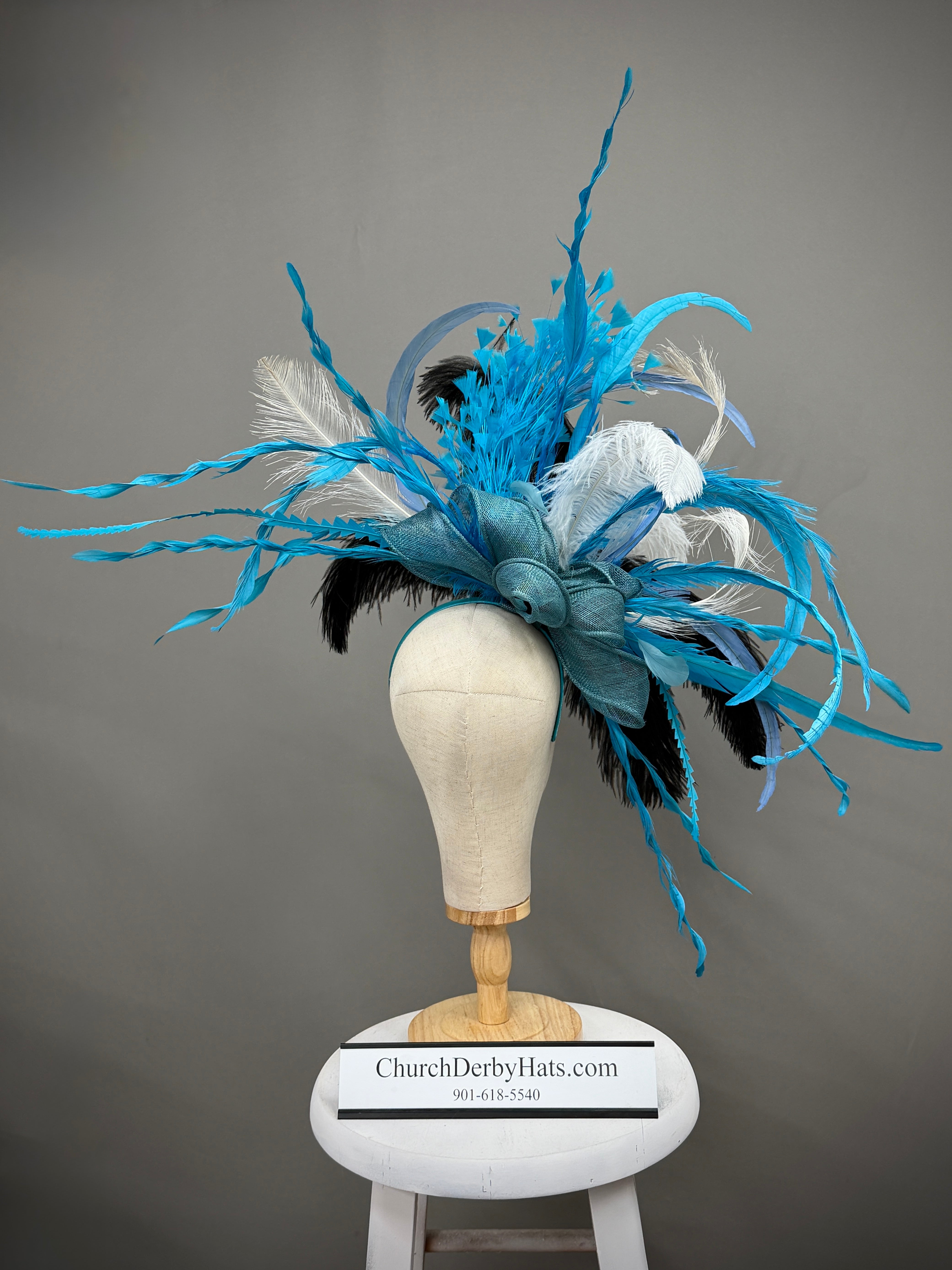 Blue Jay by Vance - Couture Fascinator Hat
