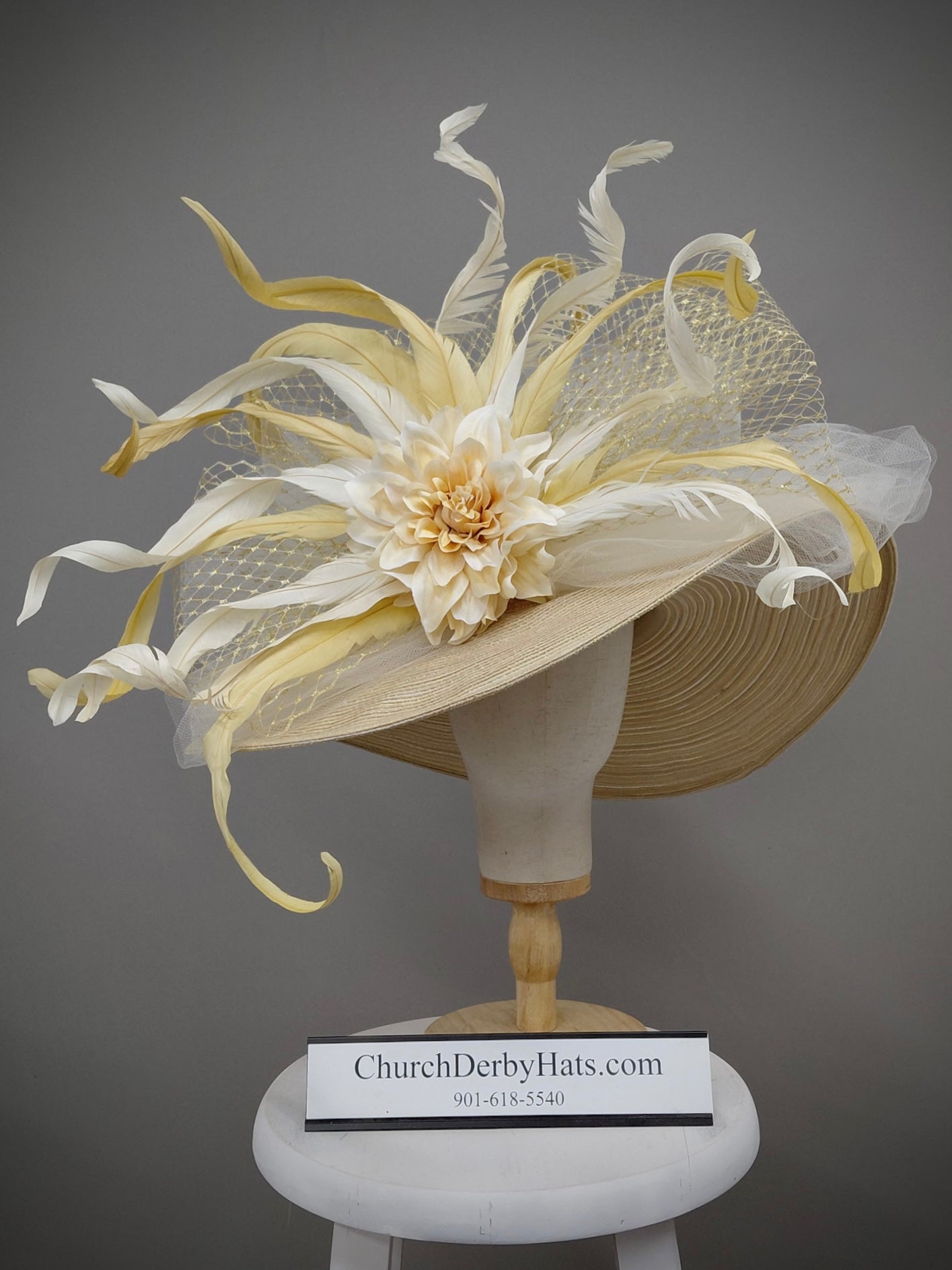 Sally Yellow - Kentucky Derby Hat