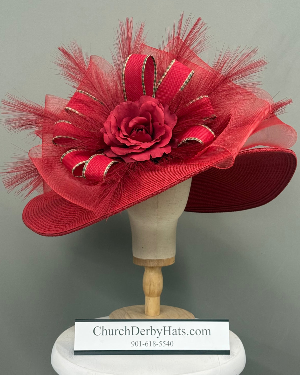 Ruby Red - Kentucky Derby Hat