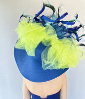 Royal and Lime Kentucky Derby Hat