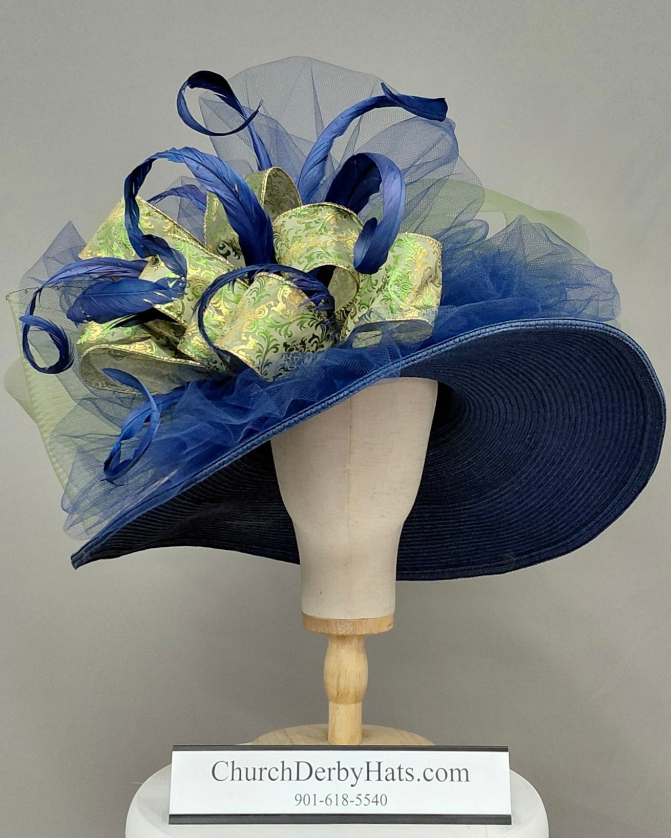 Georgina Navy Blue - Kentucky Derby Hat