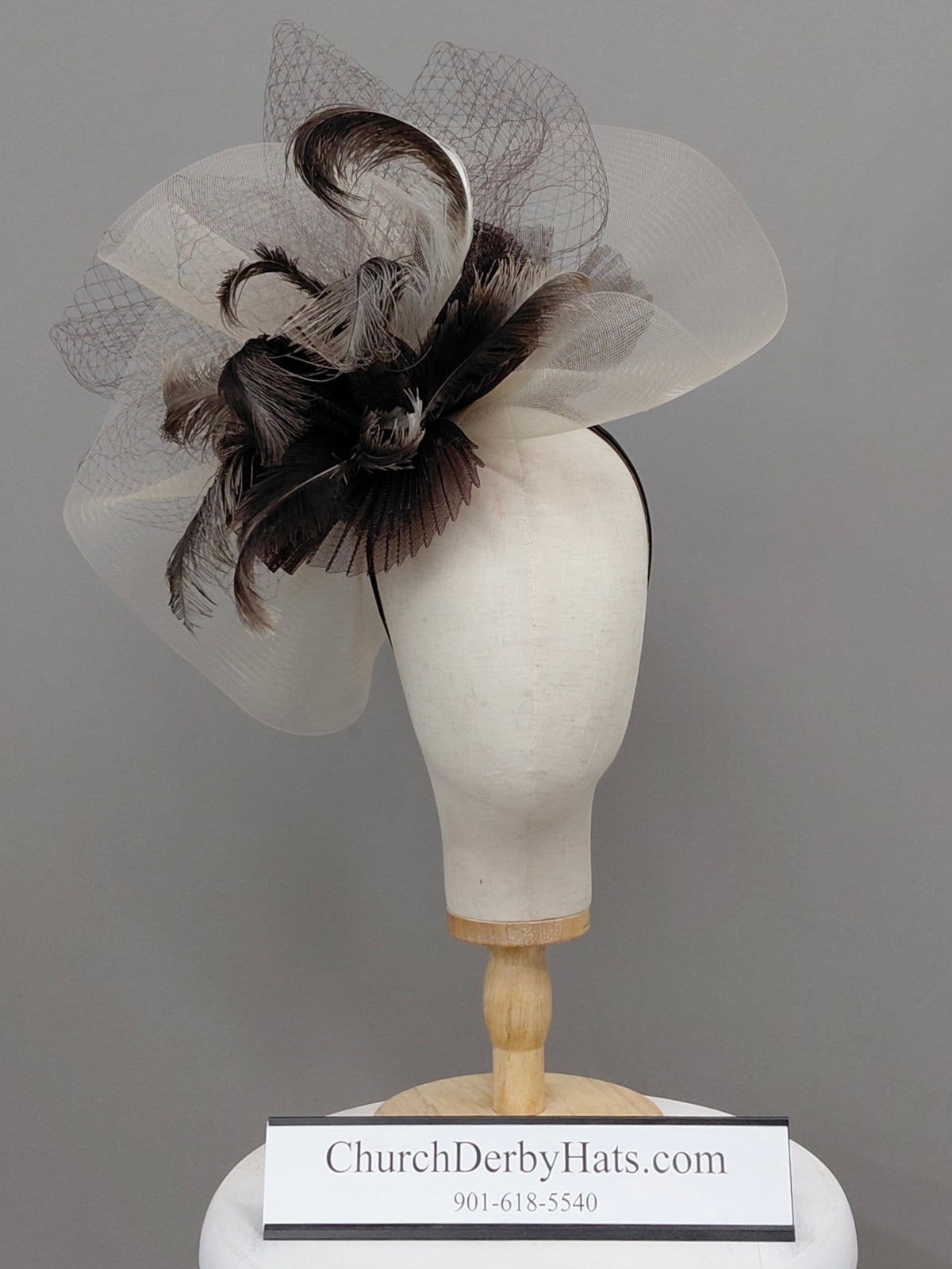 Brandy Fascinator - Kentucky Derby Hat on Headband