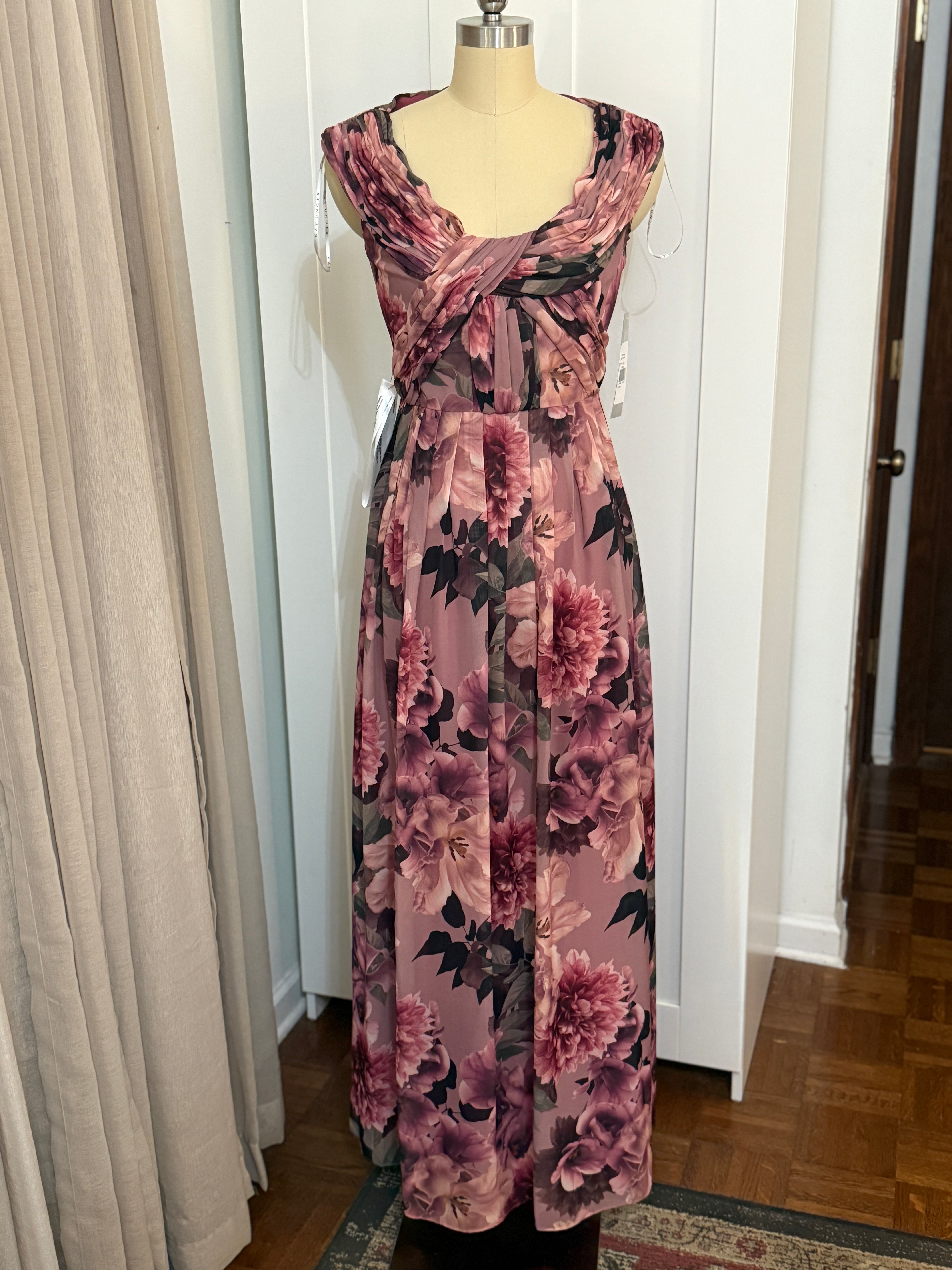 Kay Unger size 2 chiffon dress new - Kentucky Derby Dress