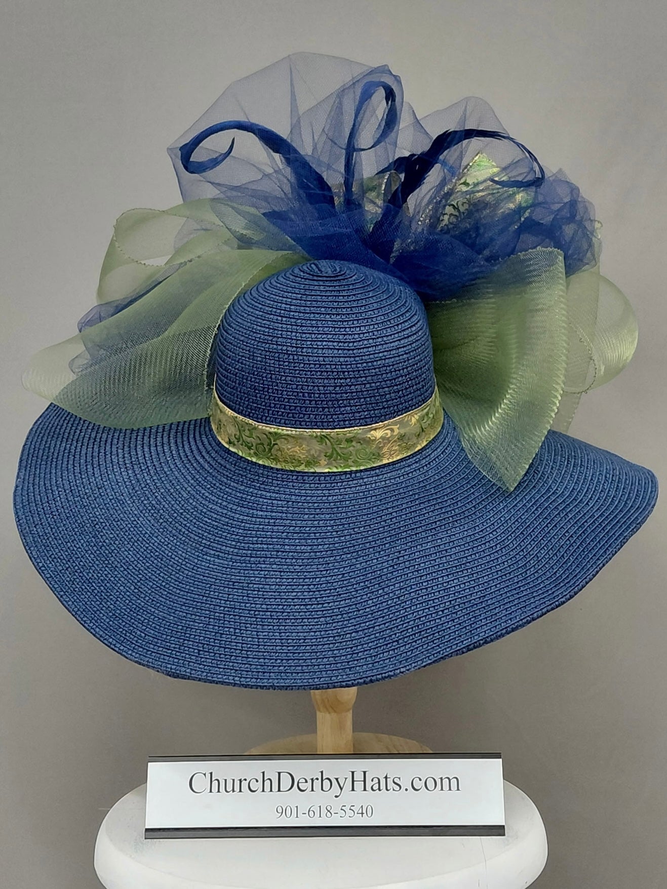 Georgina Navy Blue - Kentucky Derby Hat
