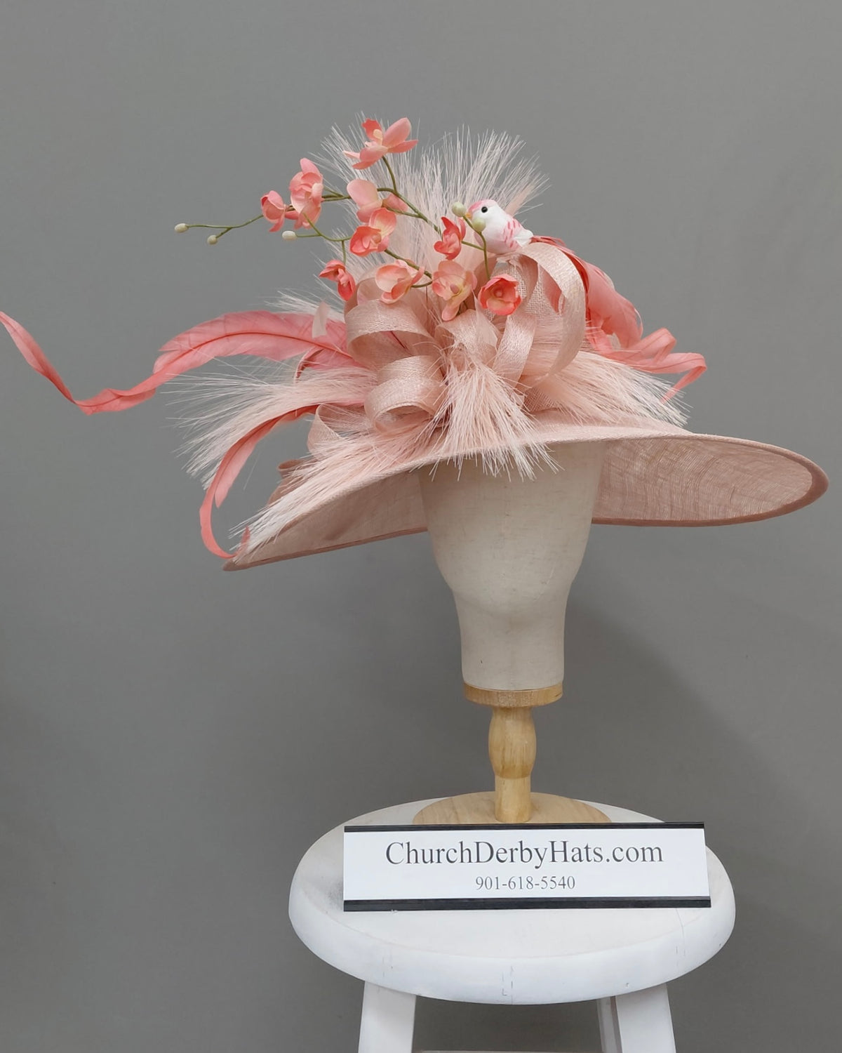Bambino Pink - Stunning Sinamay - Kentucky Derby Hat