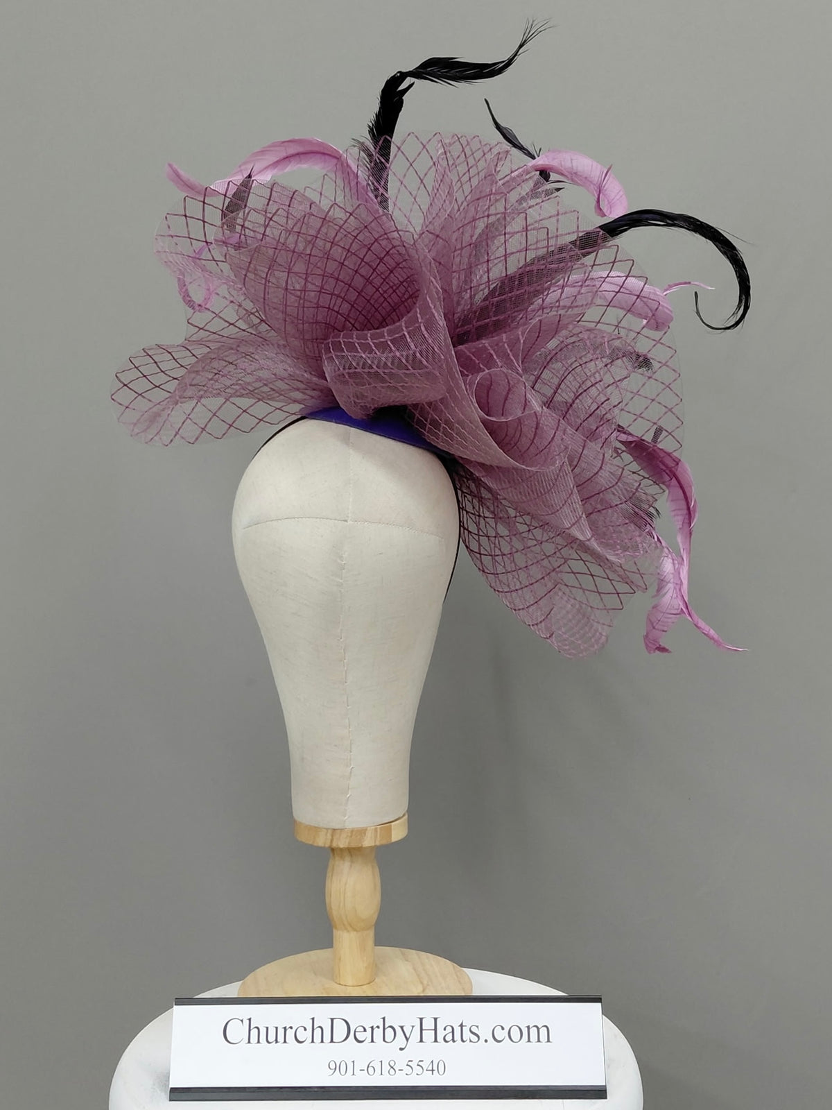 Miranda Purple - Fascinator on Headband
