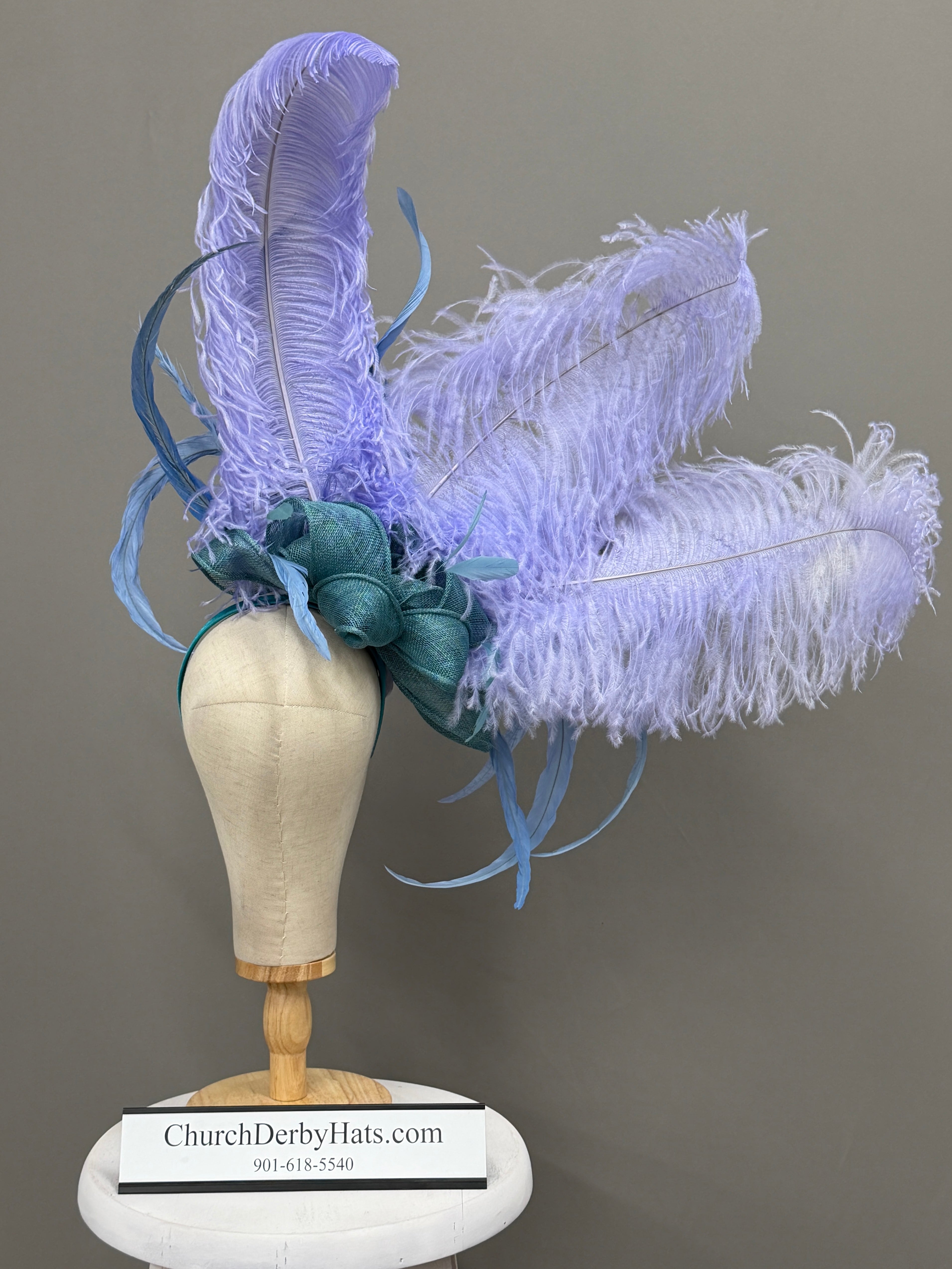 Purple Passion by Vance - Kentucky Derby Exotic Fascinator on Headband - Church Hat