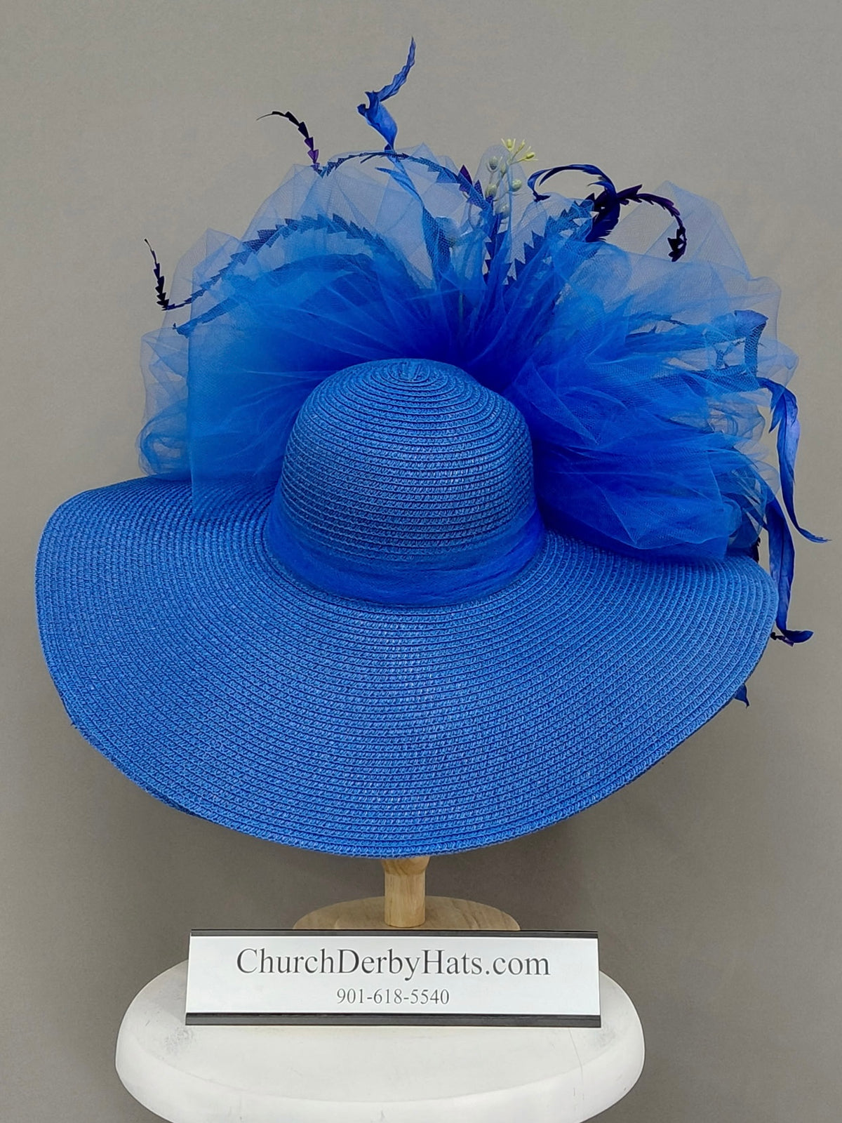 Lina Royal Blue - Kentucky Derby Hat