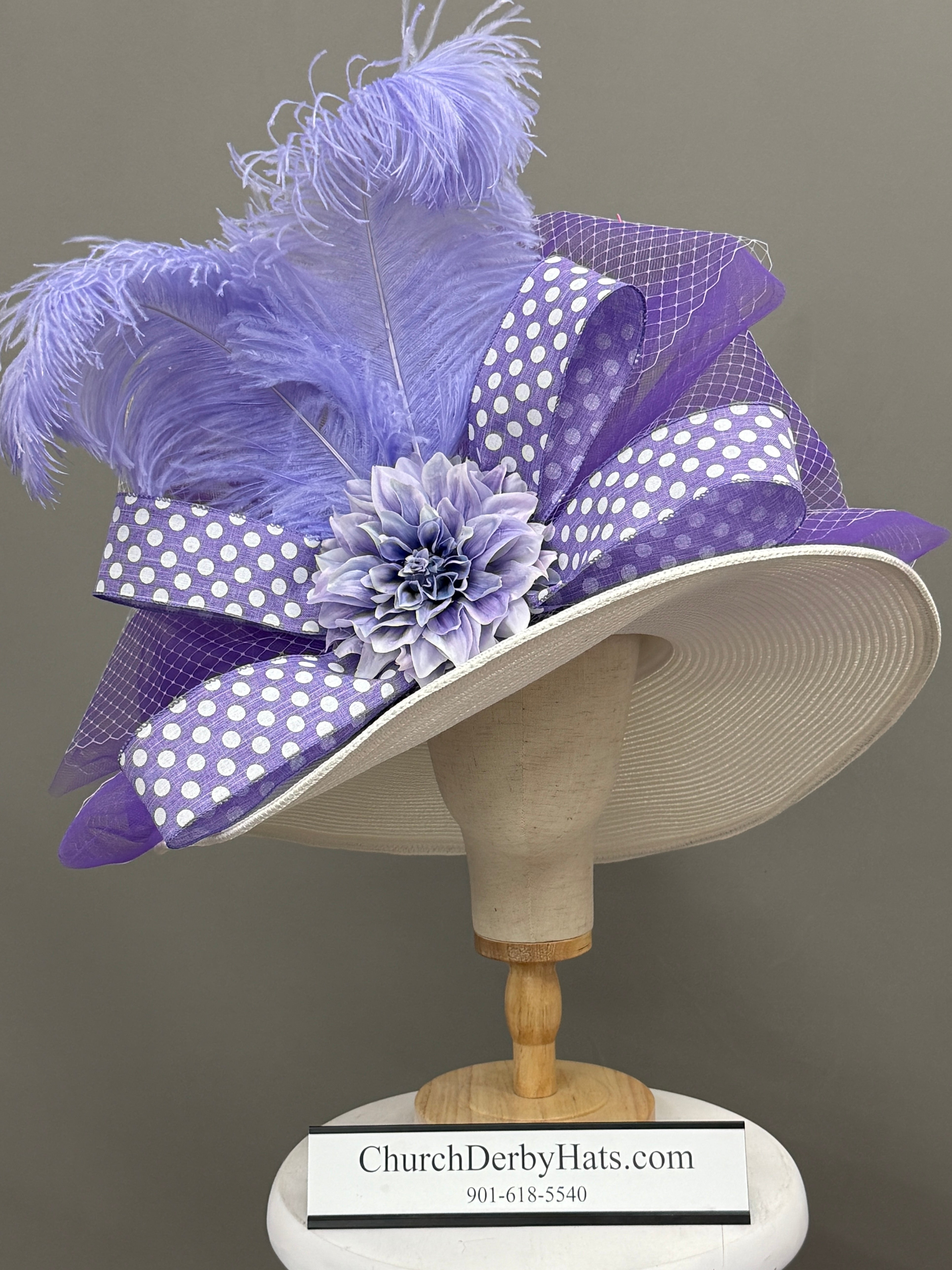 Lora Purple - Kentucky Derby Hat