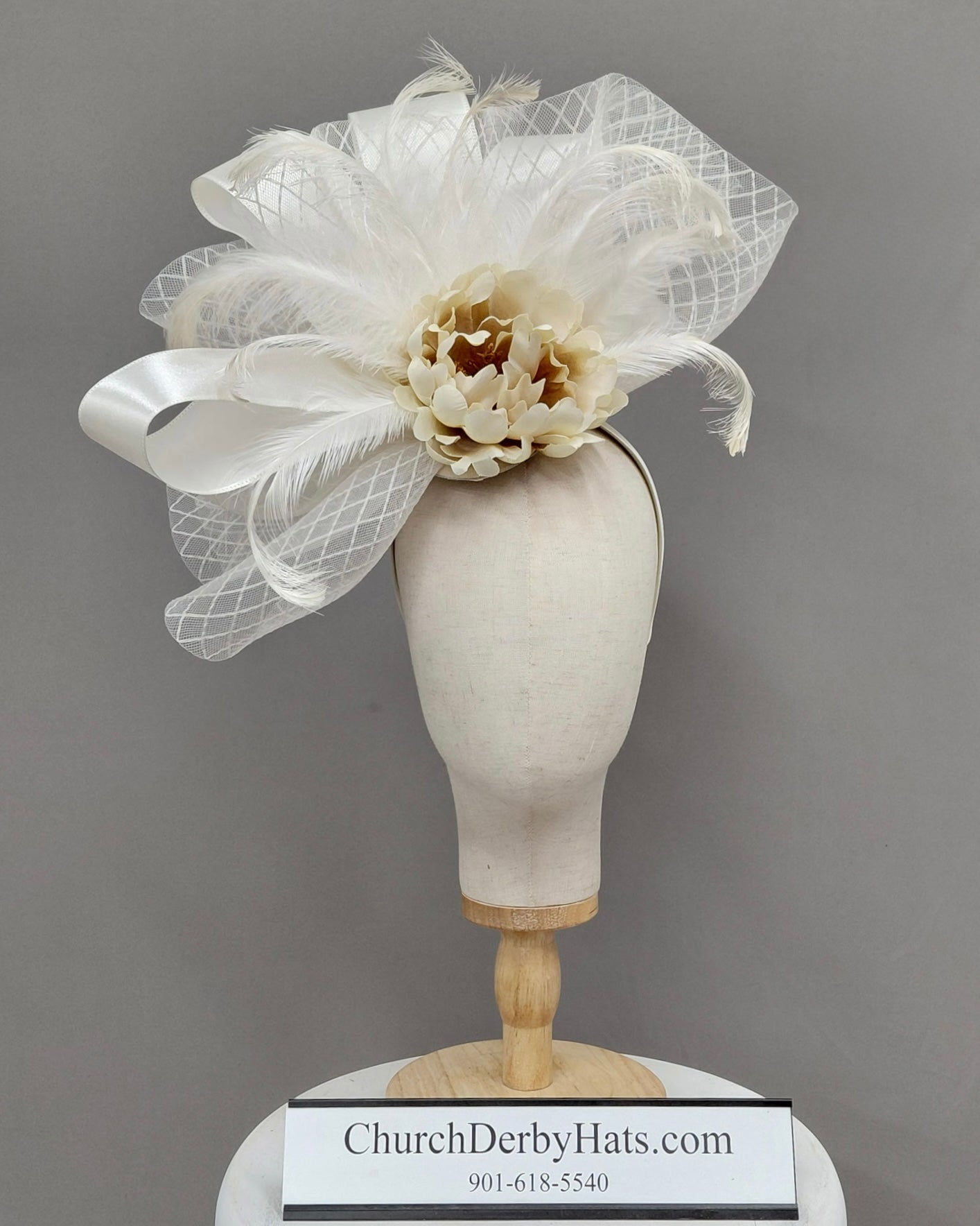 Blanche Fascinator on Headband