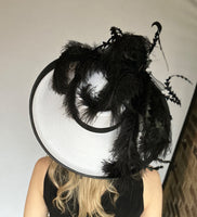 Black and White Kentucky Derby Hat
