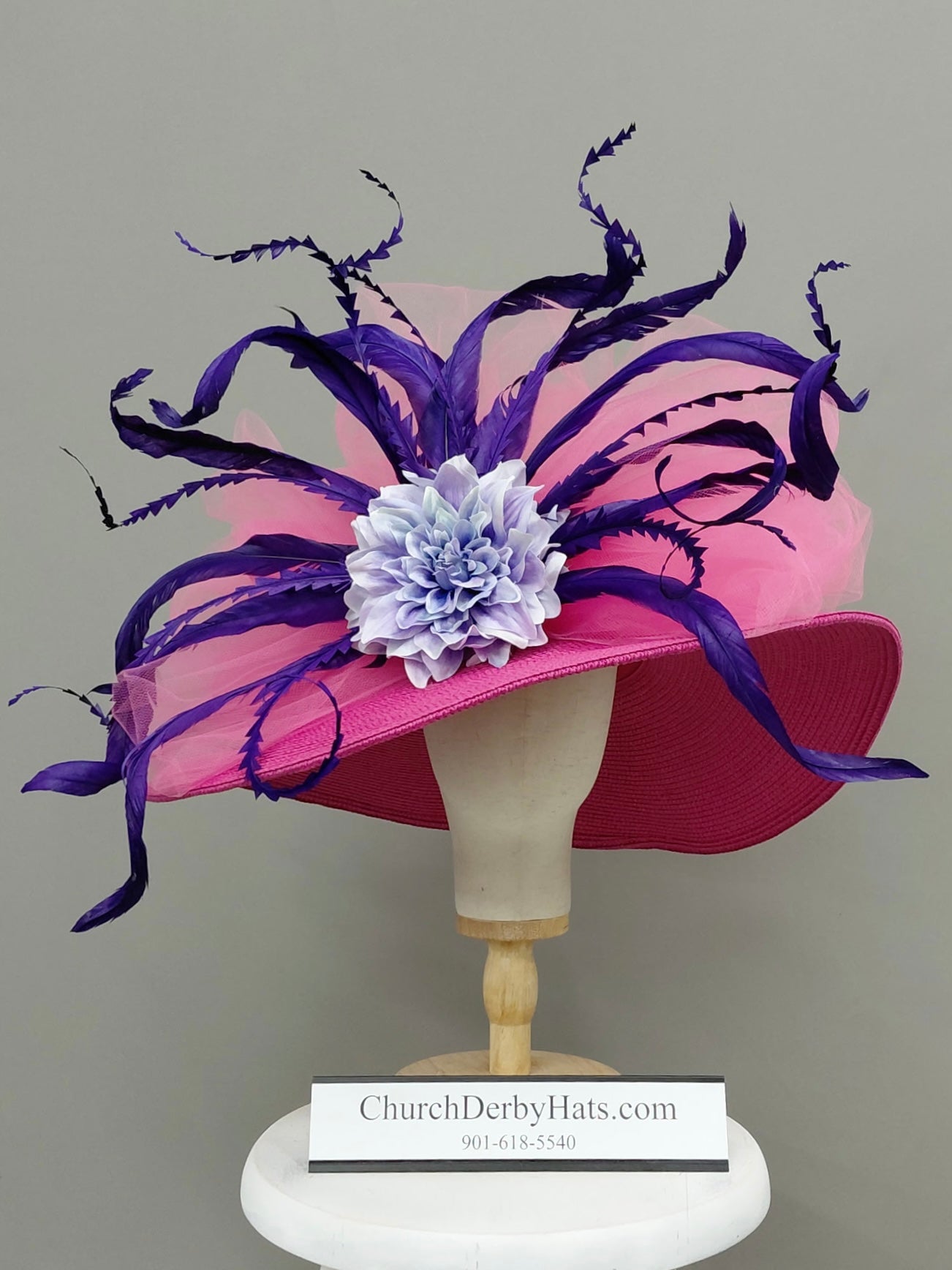 Monti Pink Purple - Kentucky Derby Hat
