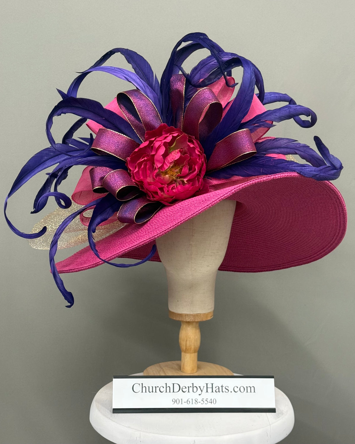 Diana Pink Purple - Kentucky Derby Hat