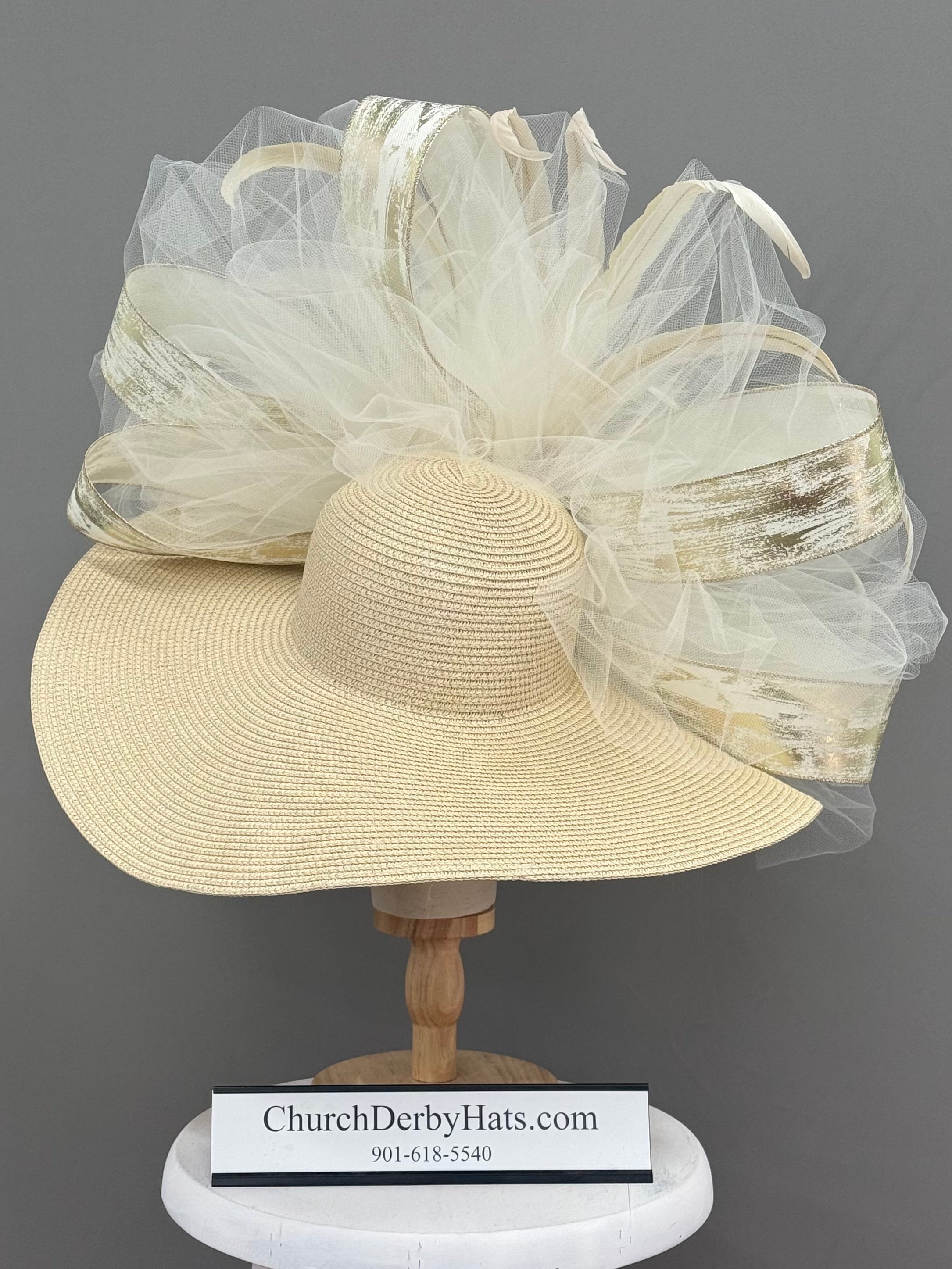 Champagne Ivory - Church Derby Hat