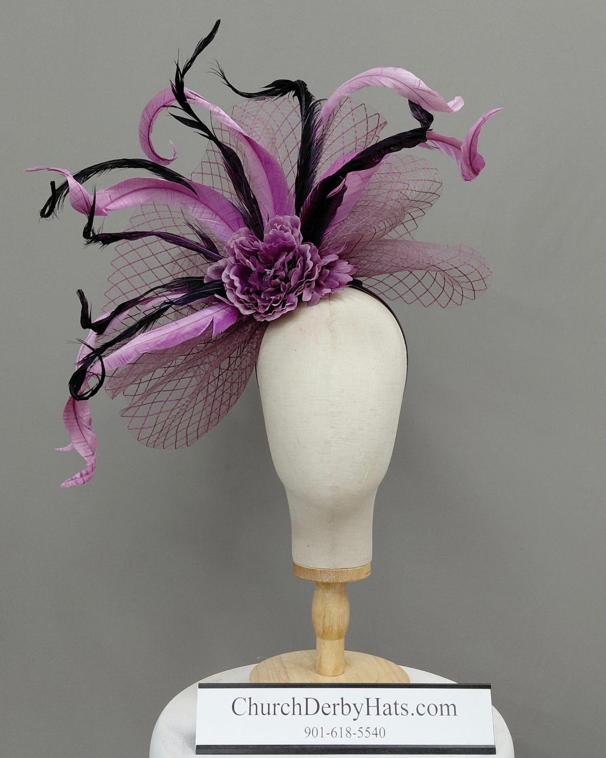 Miranda Purple - Fascinator on Headband