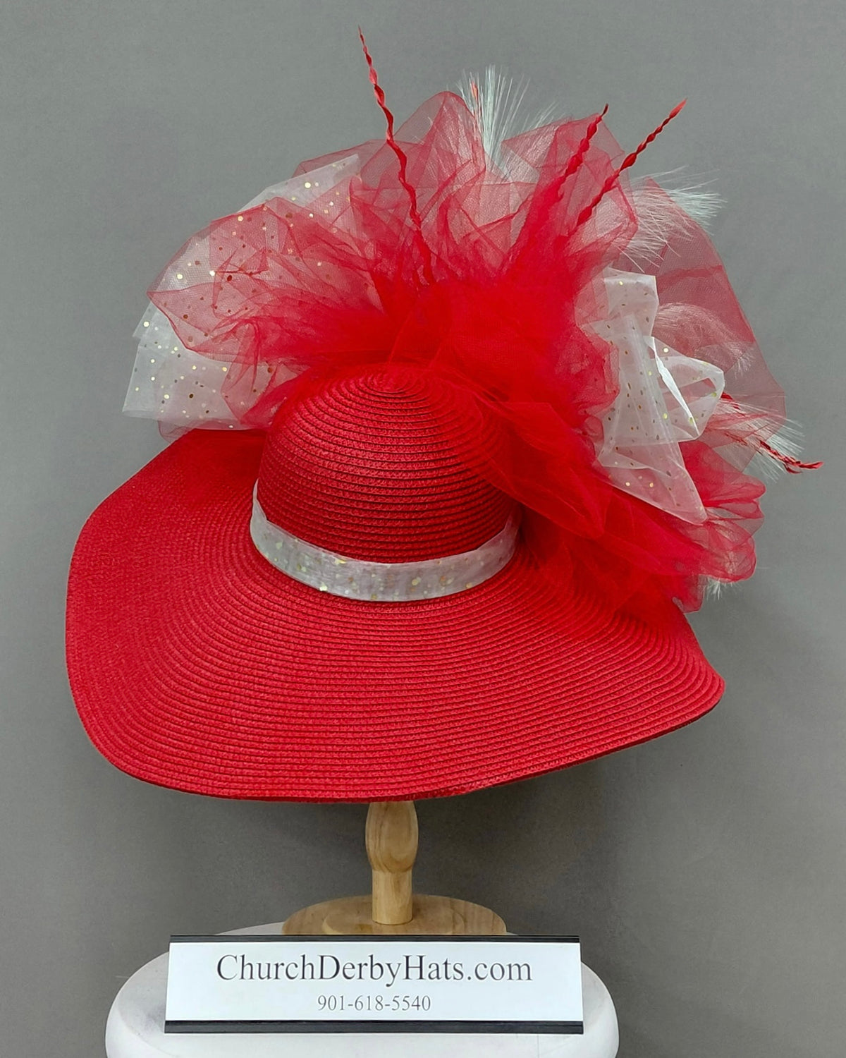 Geenie Red Blue - Kentucky Derby Hat