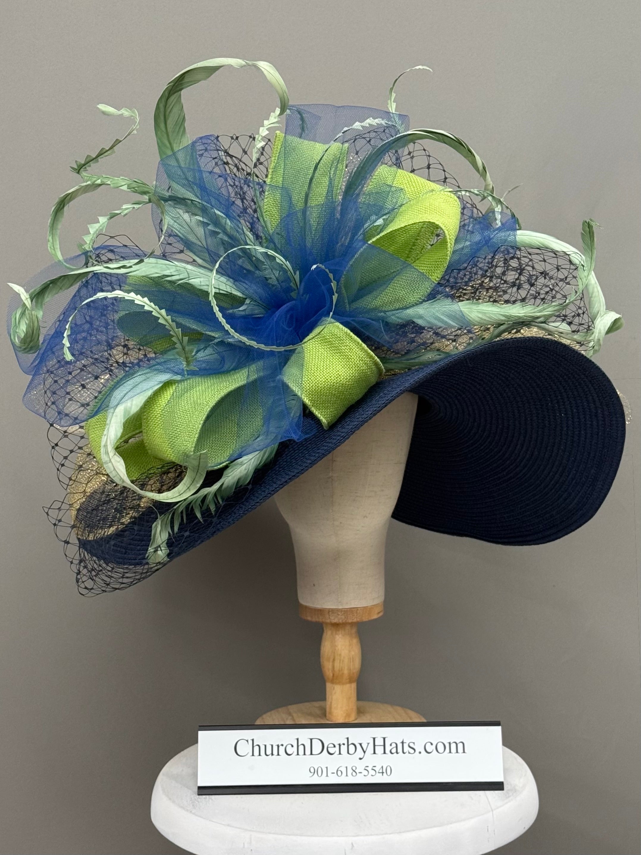 Iena Navy - Kentucky Derby Hat