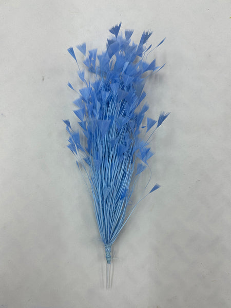 Feather Spray Cornflower Blue