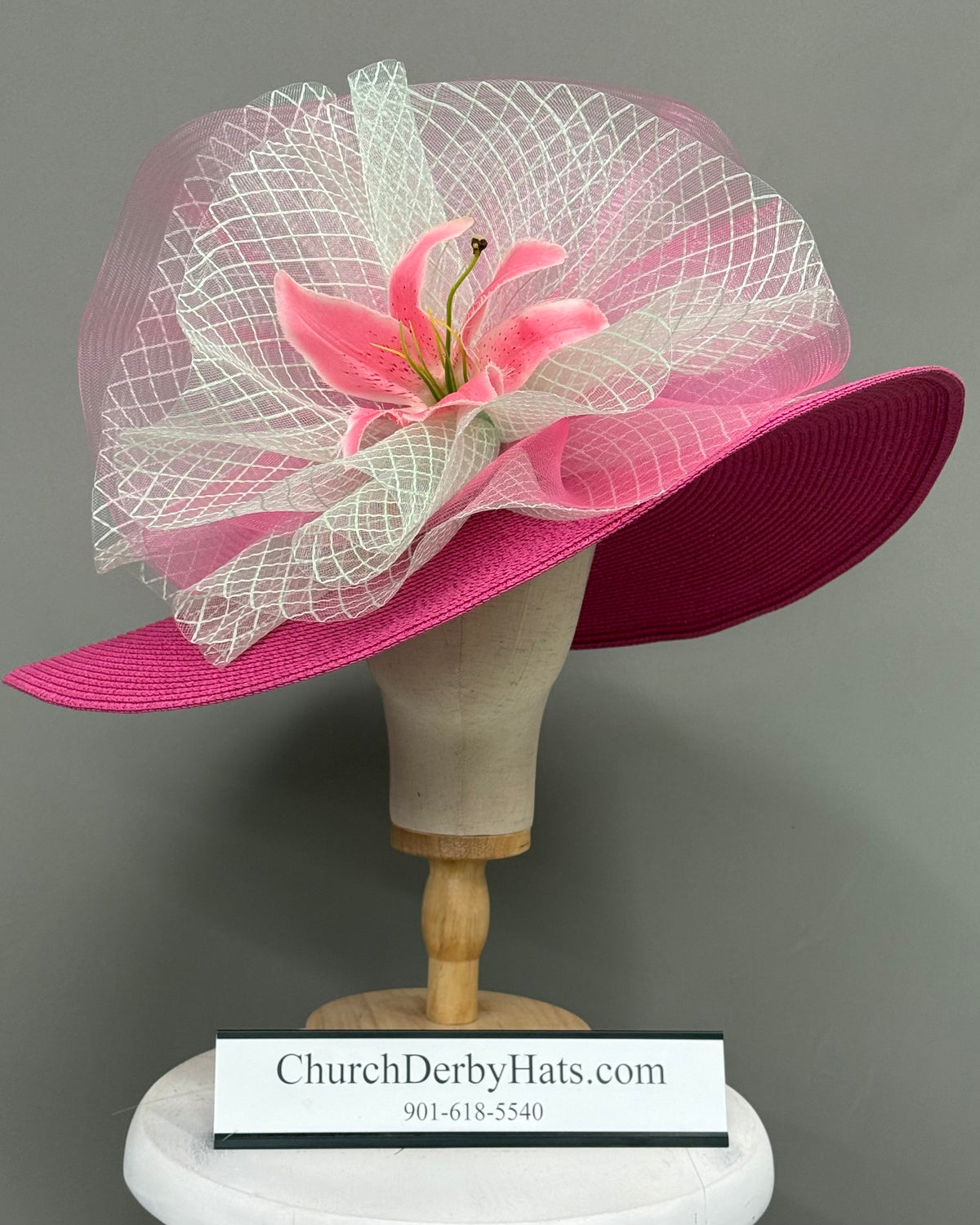 Pink Lily - Kentucky Derby Hat