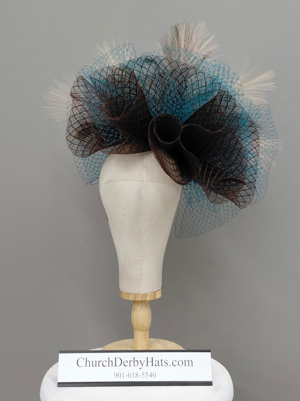 Peacock Jewel Tone - Kentucky Derby Hat - Fascinator on Headband
